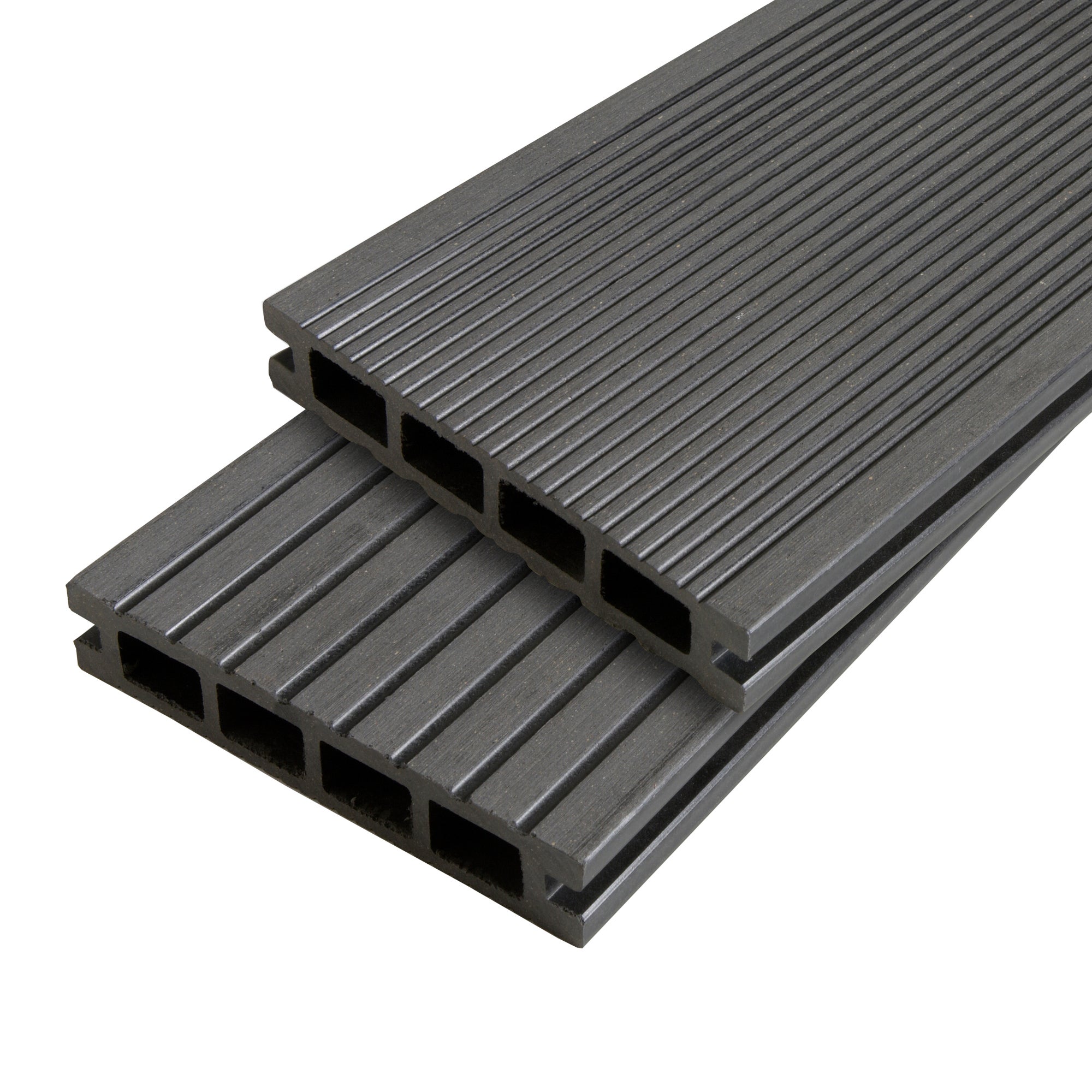 Lama encajable de composite negro y marrón 14x240cm de 25 mm