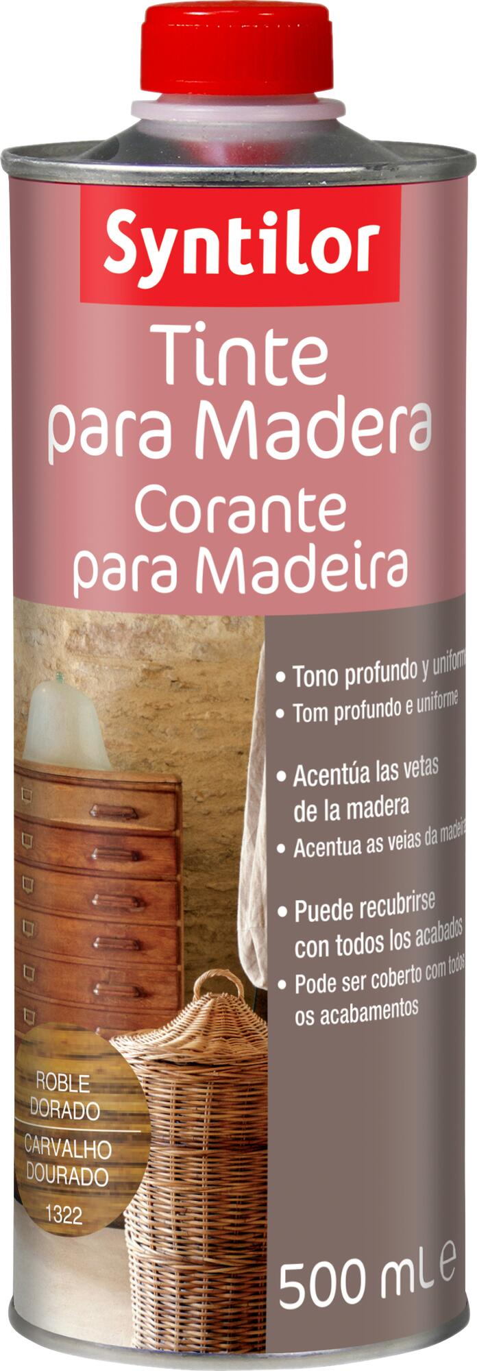 Tinte para madera syntilor roble dorado 0,5l
