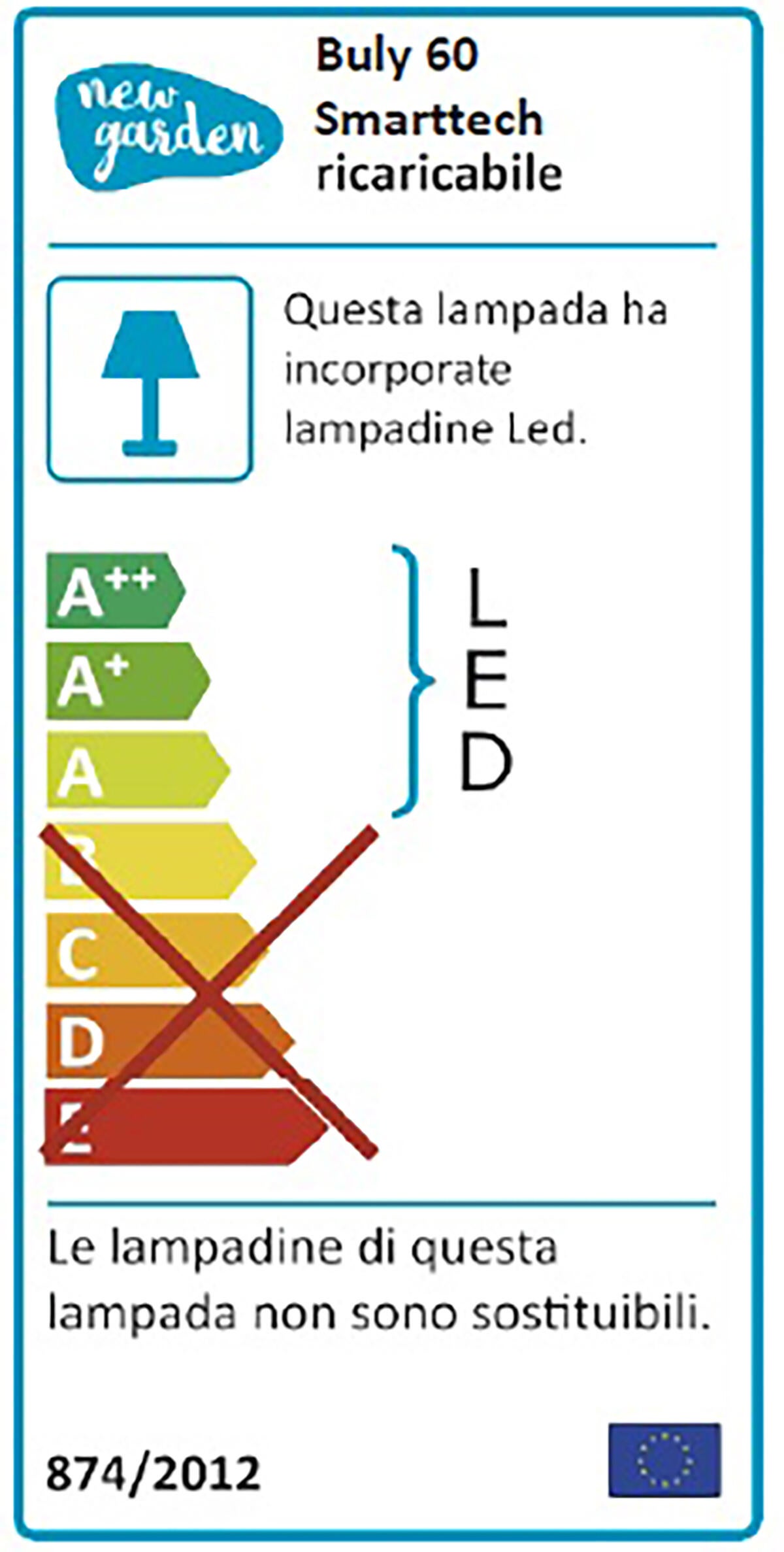 Lampada solare decorativa Buly, in polietilene, luce rgb multicoloredimmerabile NEWGARDEN - 9
