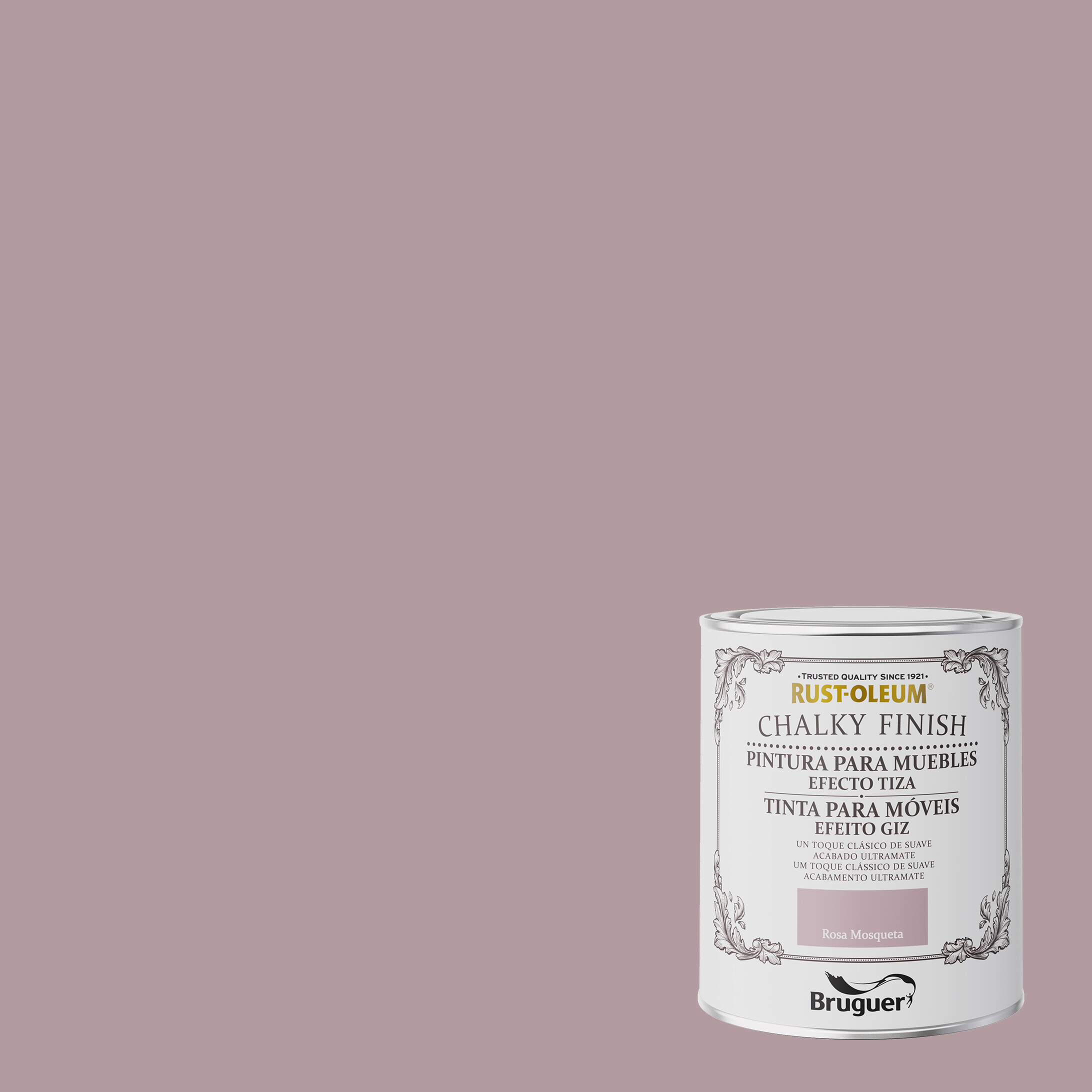 Pintura a la tiza chalky finish rust-oleum 750 ml rosa mosqueta