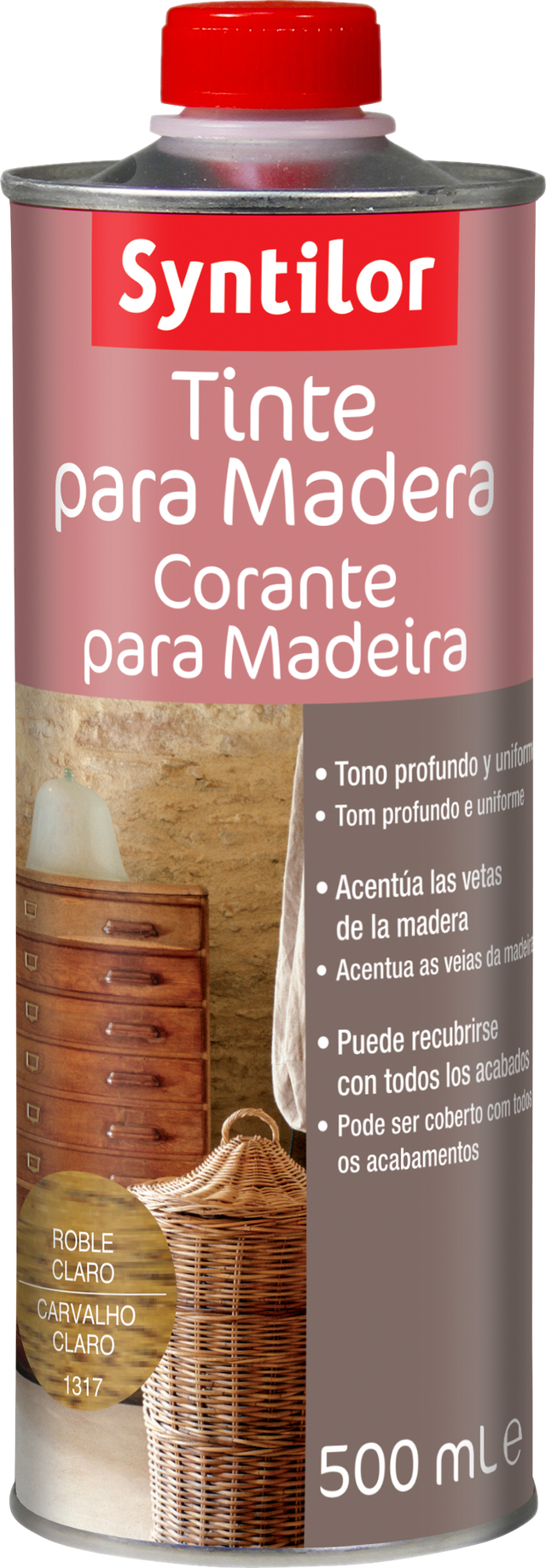 Tinte para madera SYNTILOR roble claro 0,5L