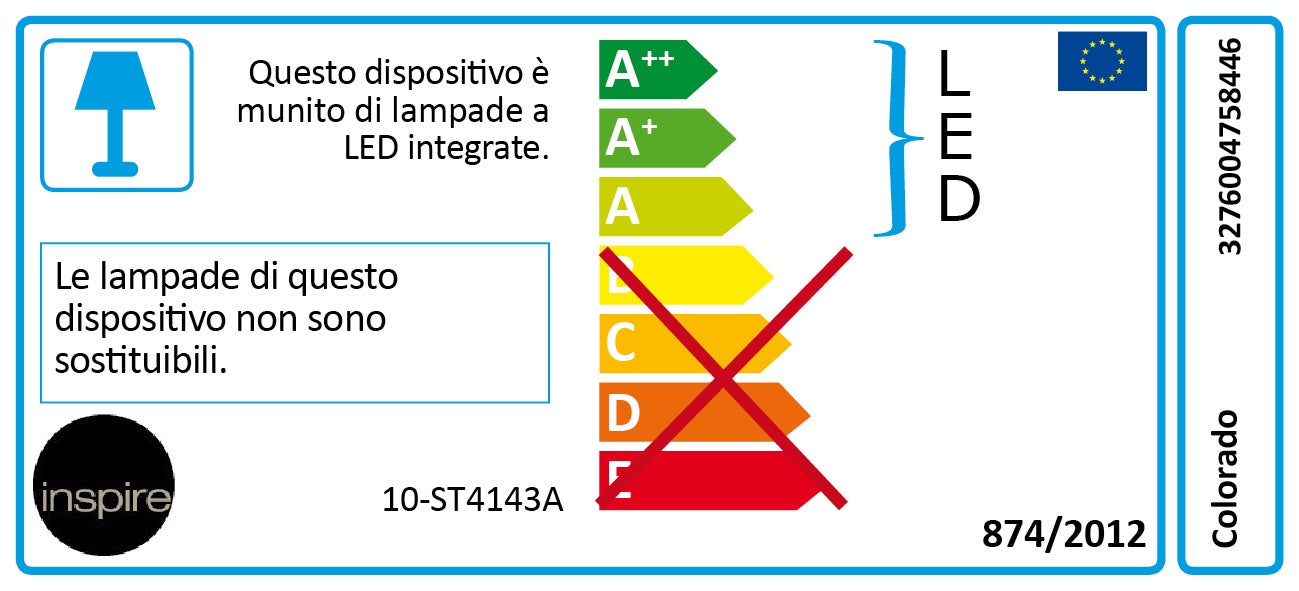 faretto da incasso con fonte luminosa fisso Modulo LED INSPIRE COLORADO grigio  Ø 3 cm Luce bianco freddo - 18