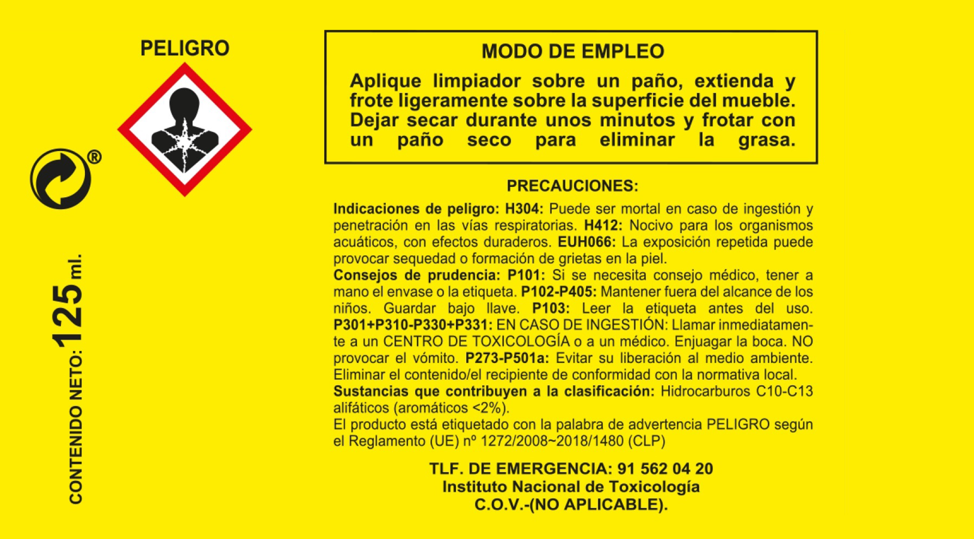 Limpiador reparador de madera incoloro 125ML - 3