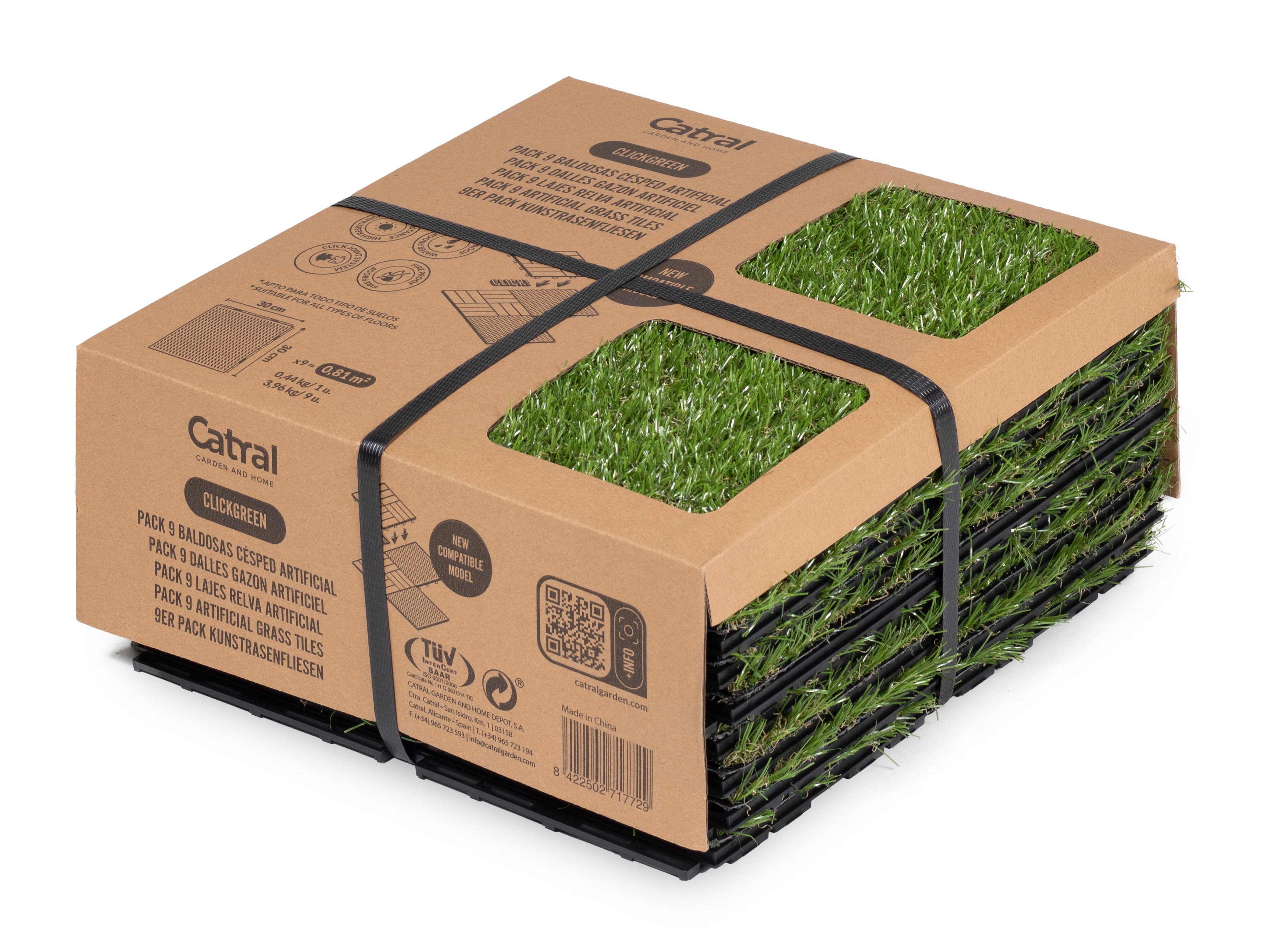 Tapete de relva artificial CATRAL GARDEN AND HOME CLICKGREEN 25MM 30x30CM - 5