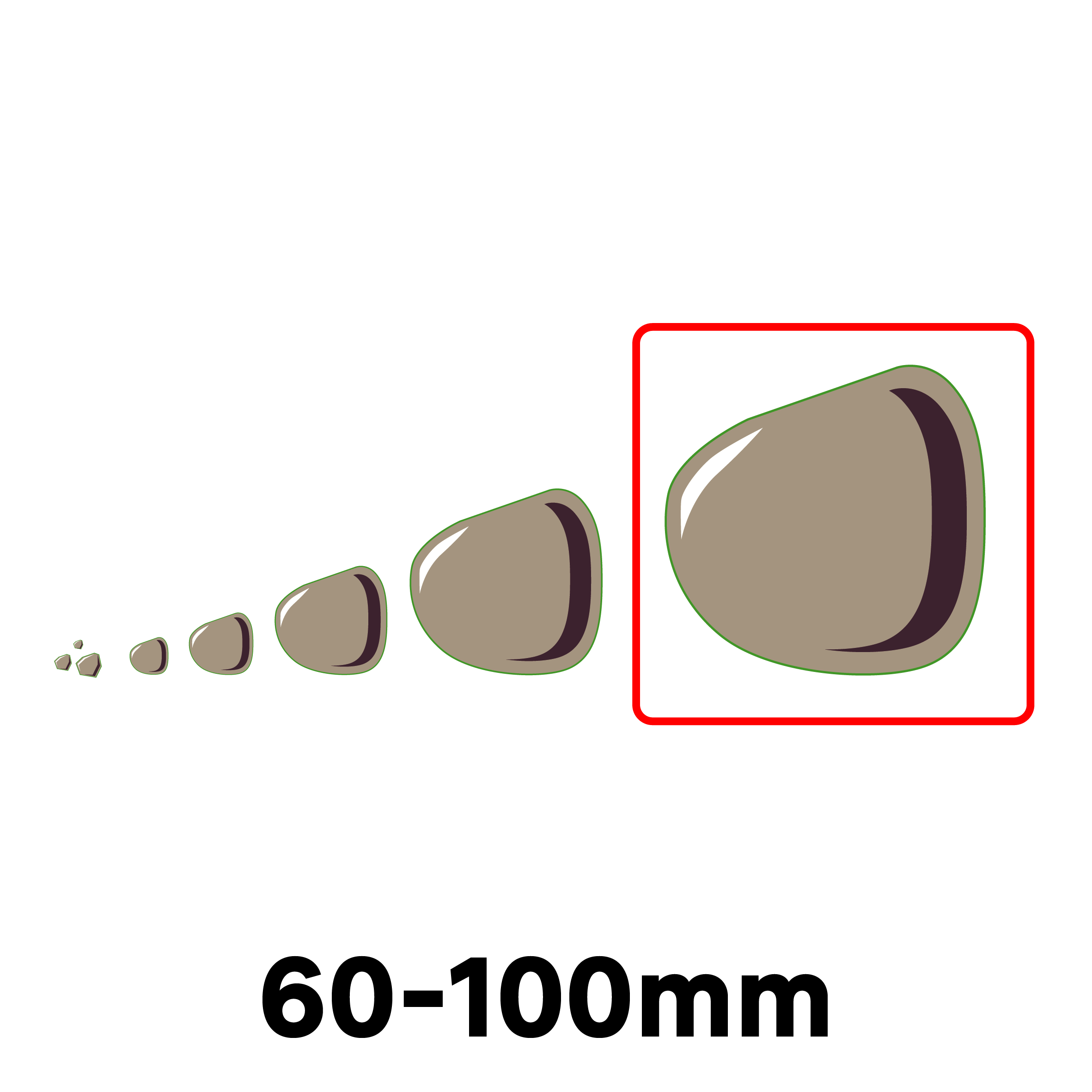 Saco de piedra calcárea rodada Blanco 20KG 60 y 100 mm - 2
