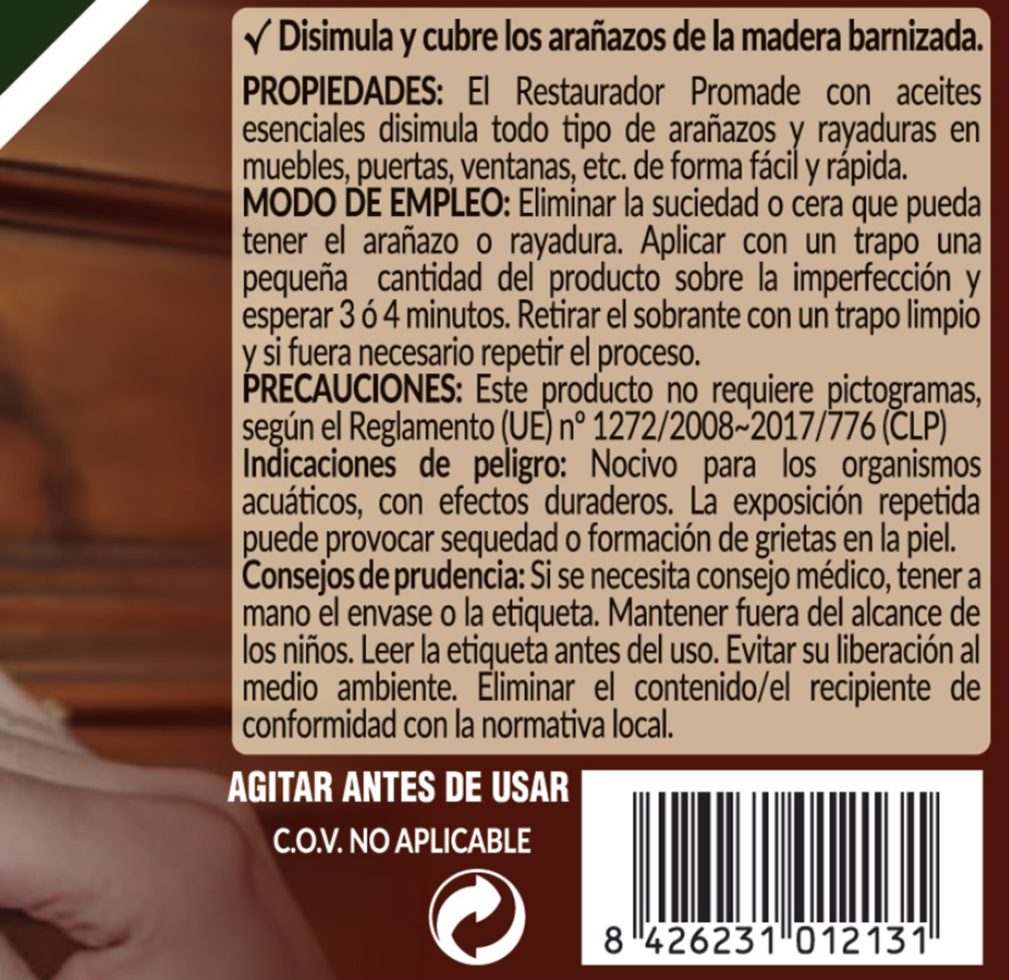Restaurador riscos em movéis 125ml madeira escura - 3