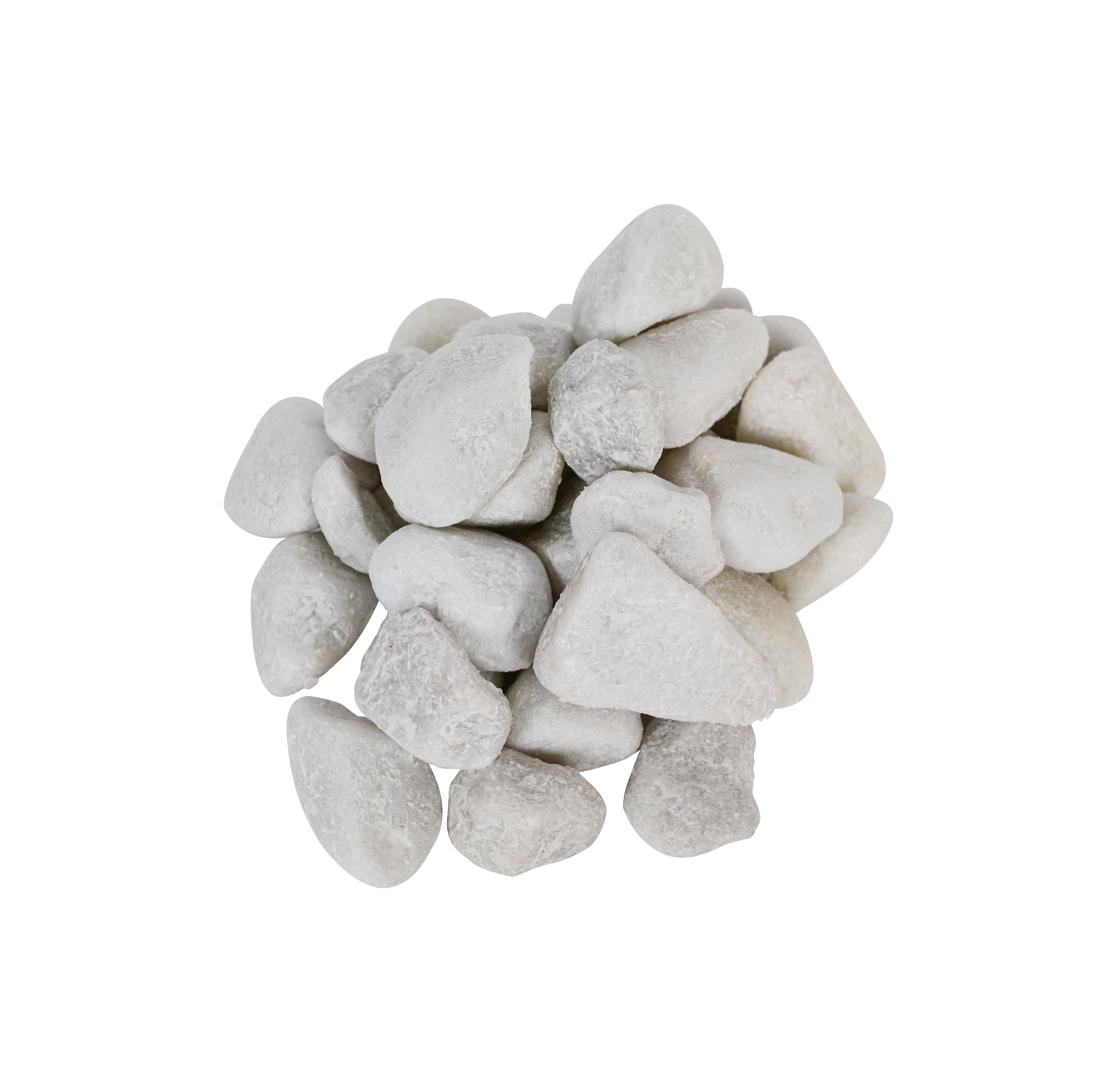 Saco de piedra calcárea rodada blanco 20 kg 12 y 25 mm