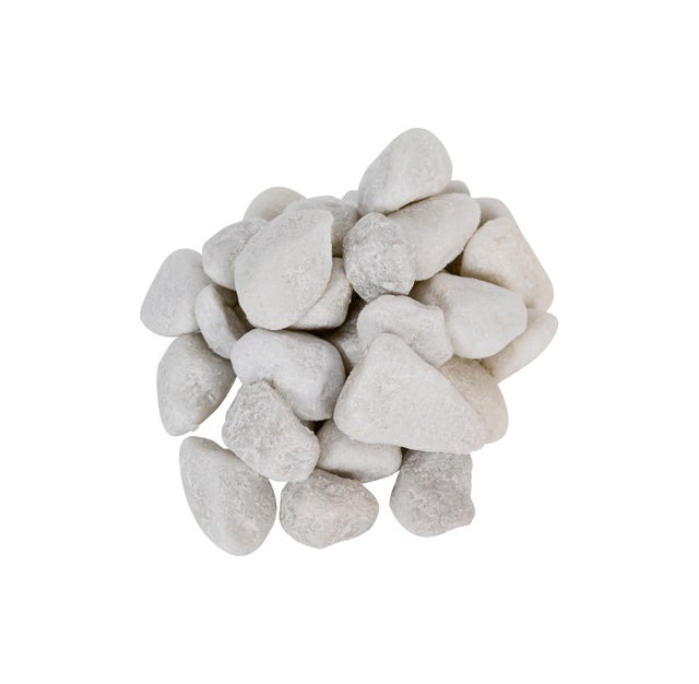 Saco de piedra calcárea rodada Blanco 20 kg 12 y 25 mm