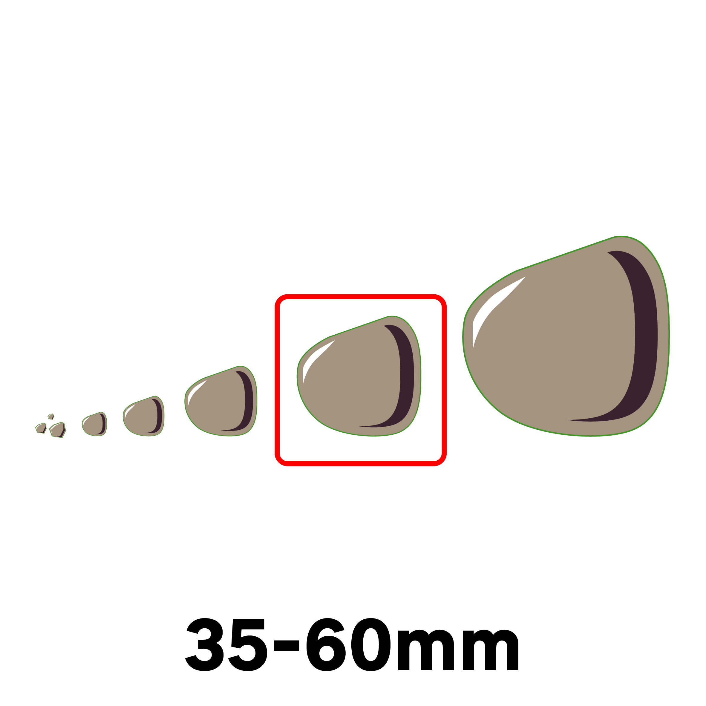 Saco de piedra calcárea rodada Blanco 20 kg 40 y 60 mm - 2