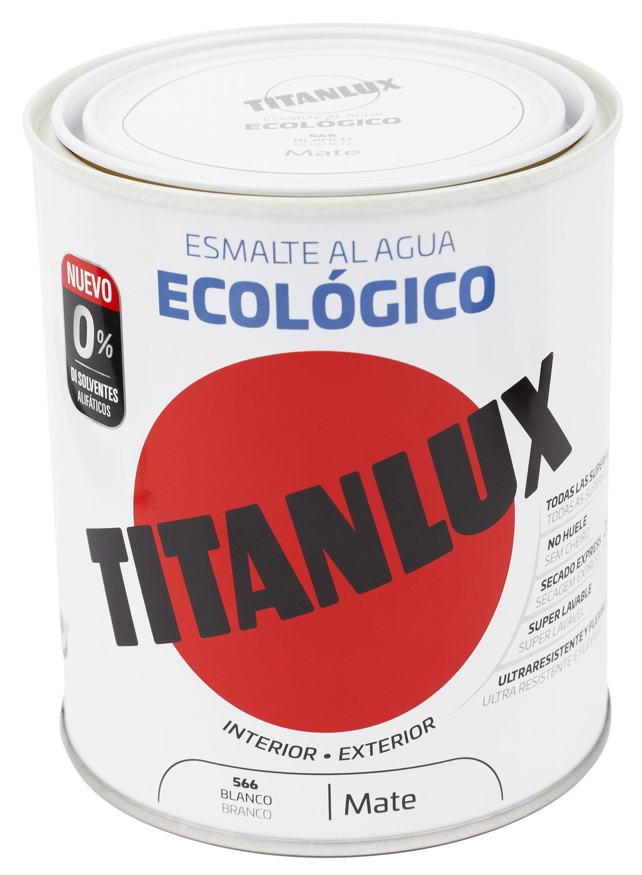 Esmalte de interior ecológico TITANLUX color blanco mate 750ml para puertas, ventanas, radiadores y muebles - 8