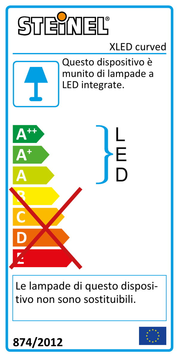 Faro da esterno con sensore di movimento Xled curved in policarbonato, antracite, Modulo LED 9.3W STEINEL - 10