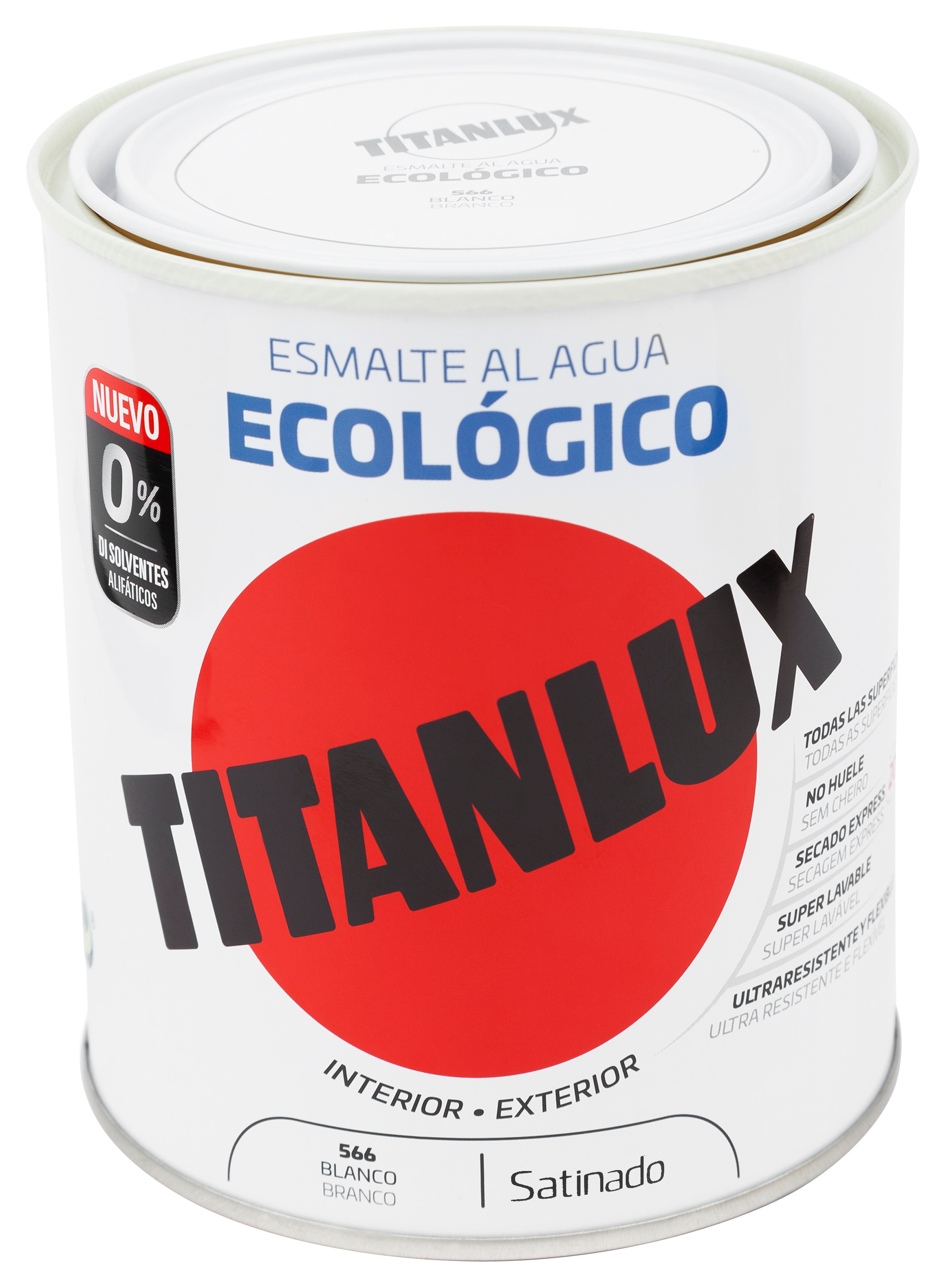 Esmalte interior acetinado TITANLUX 2.5L BRANCO - 3