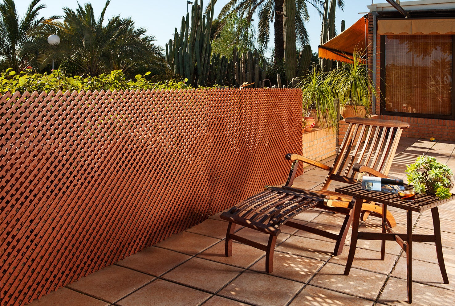 Painel decorativo fixo compósito de resina e madeira 100x200cm verde - 4