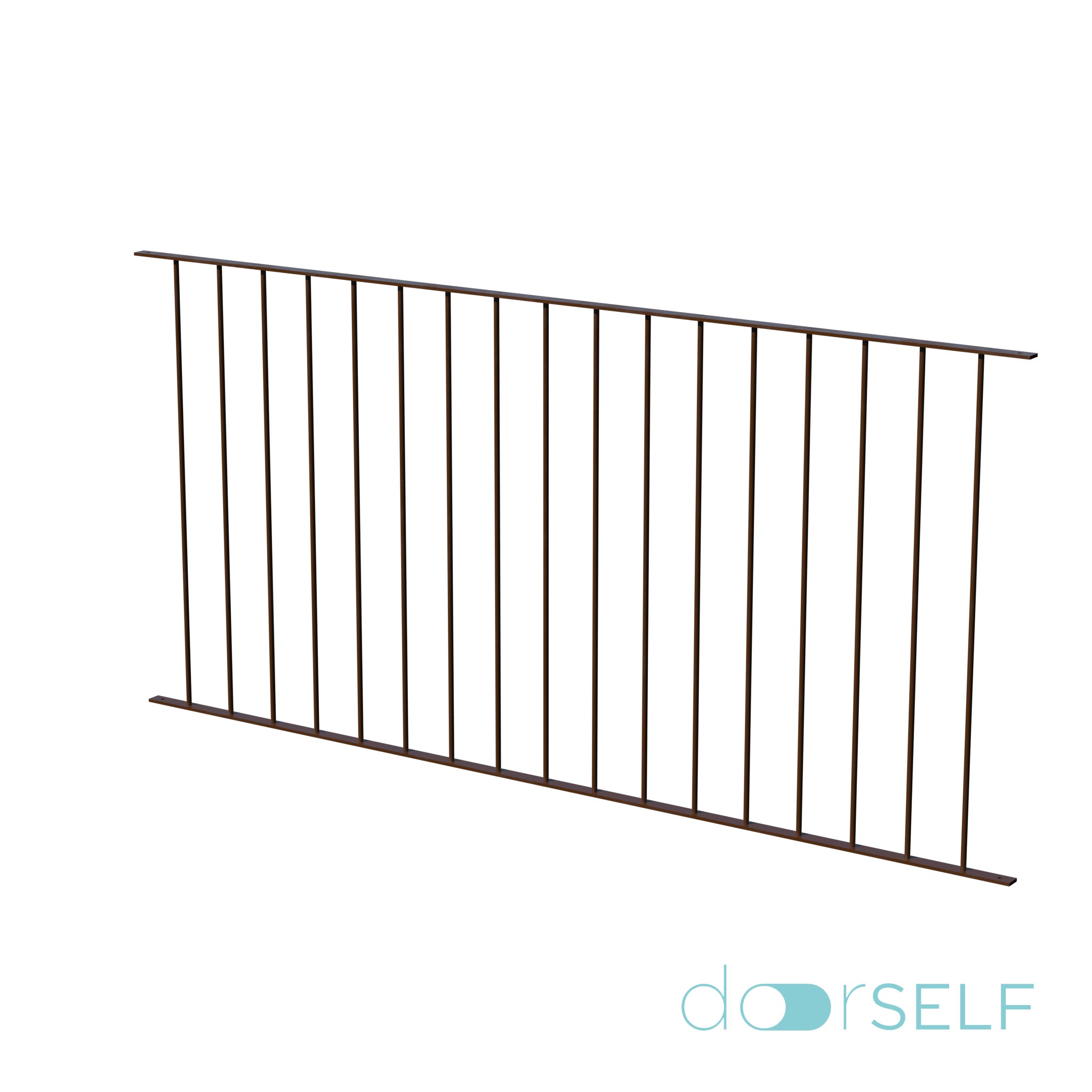 Valla doorself briconadal de acero óxido 195x94,5 cm