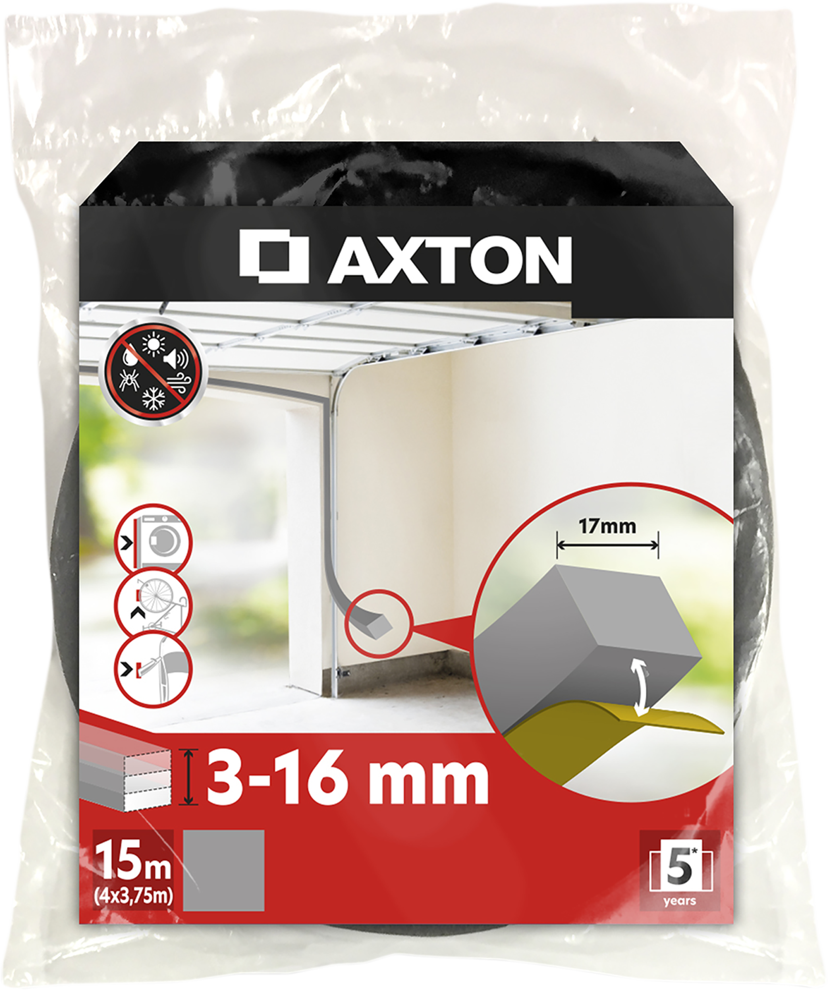 Espuma adesiva AXTON 3-16MMX15M - 8