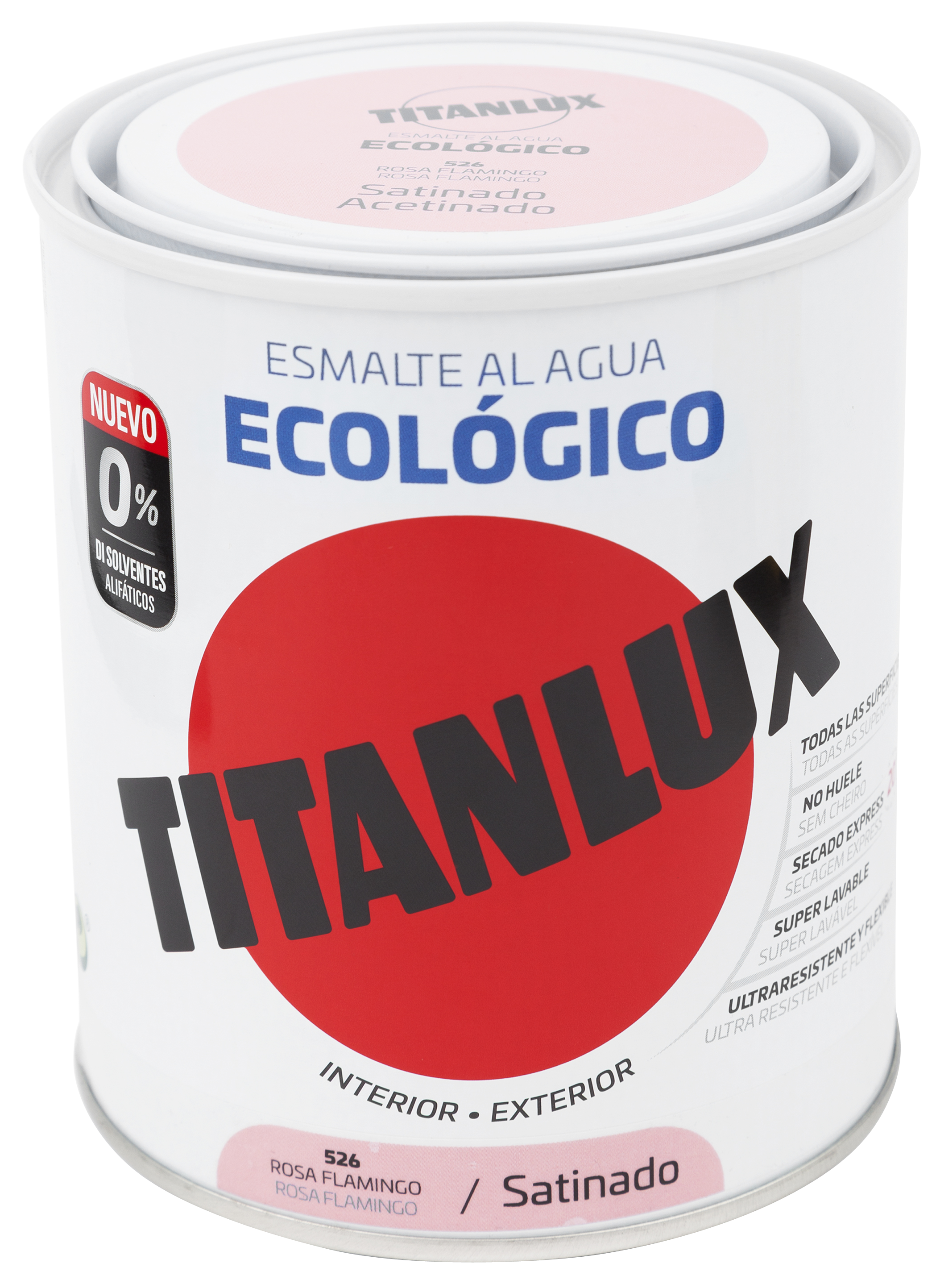 Esmalte de interior ecologico TITANLUX color rosa flamingo satinado ...