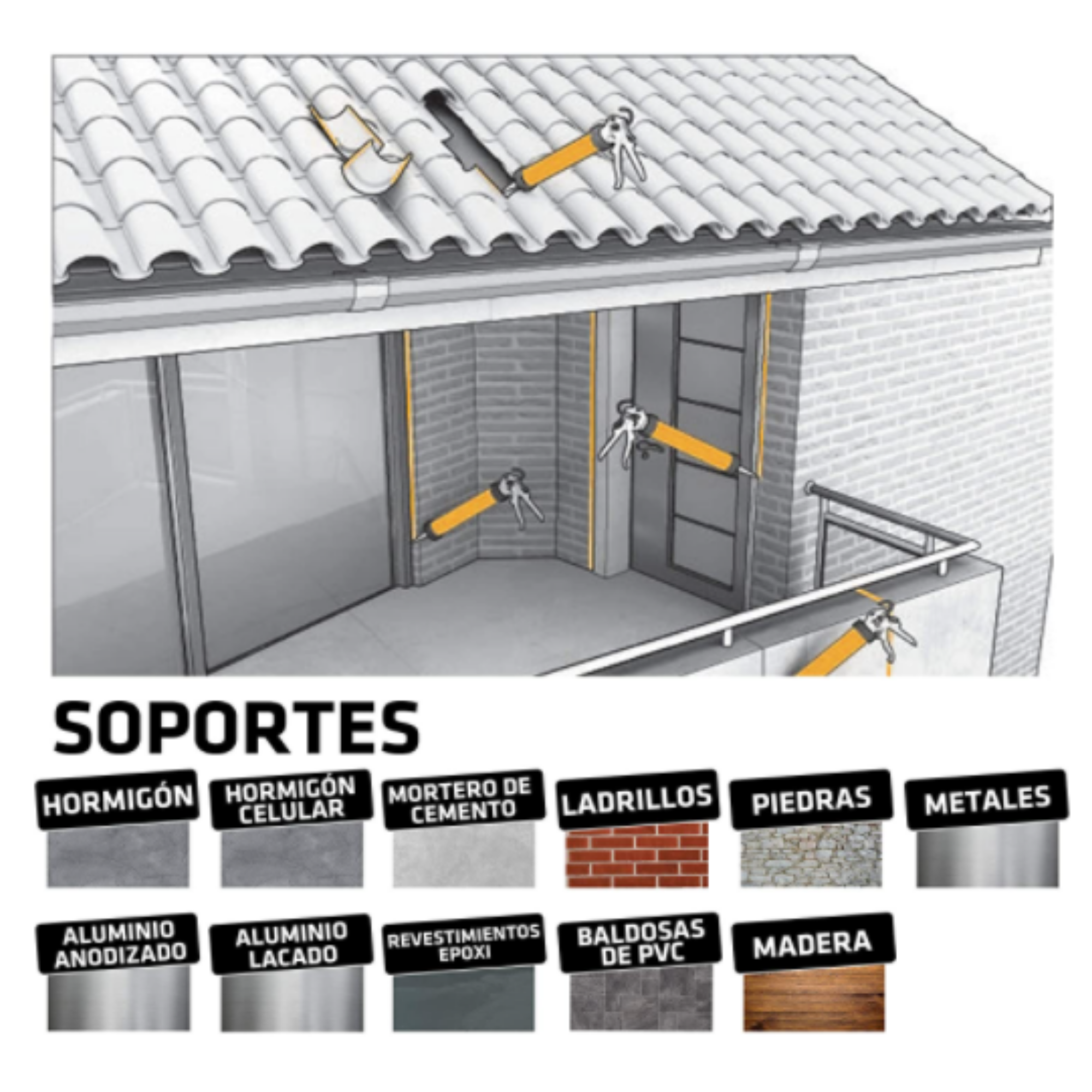 Masilla SIKAFLEX 11FC en cartucho 300cm3 negro - 5
