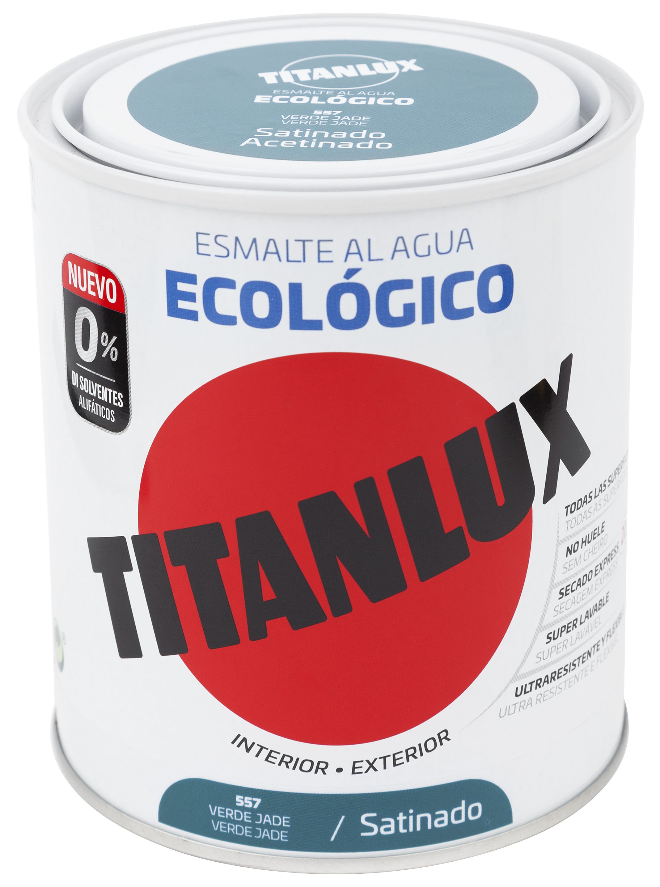 Inside Colours Esmalte de interior ecologico TITANLUX color verde jade satinado 750ml ...