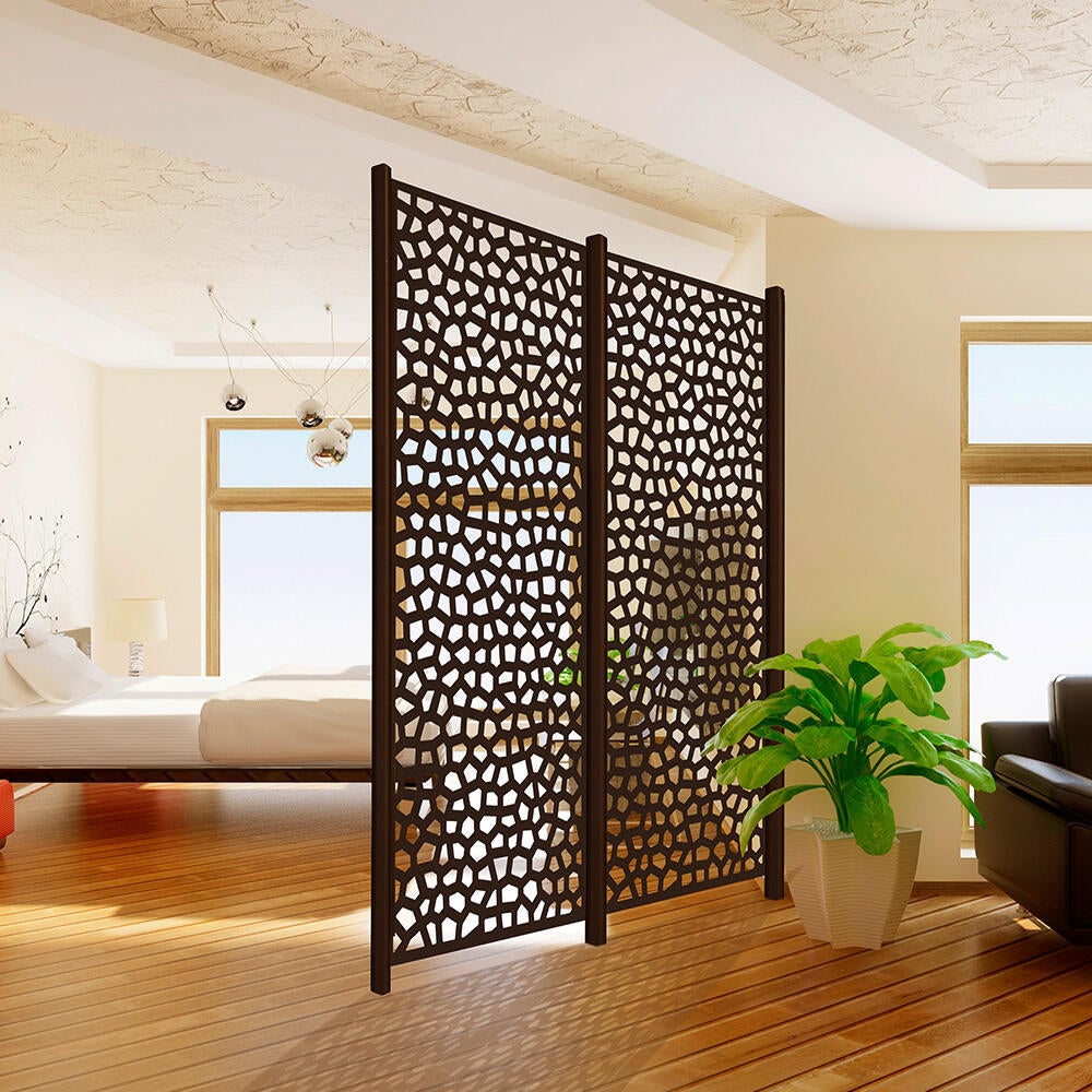 Painel decorativo RIPADO PVC 100X200CM CASTANHO - 6