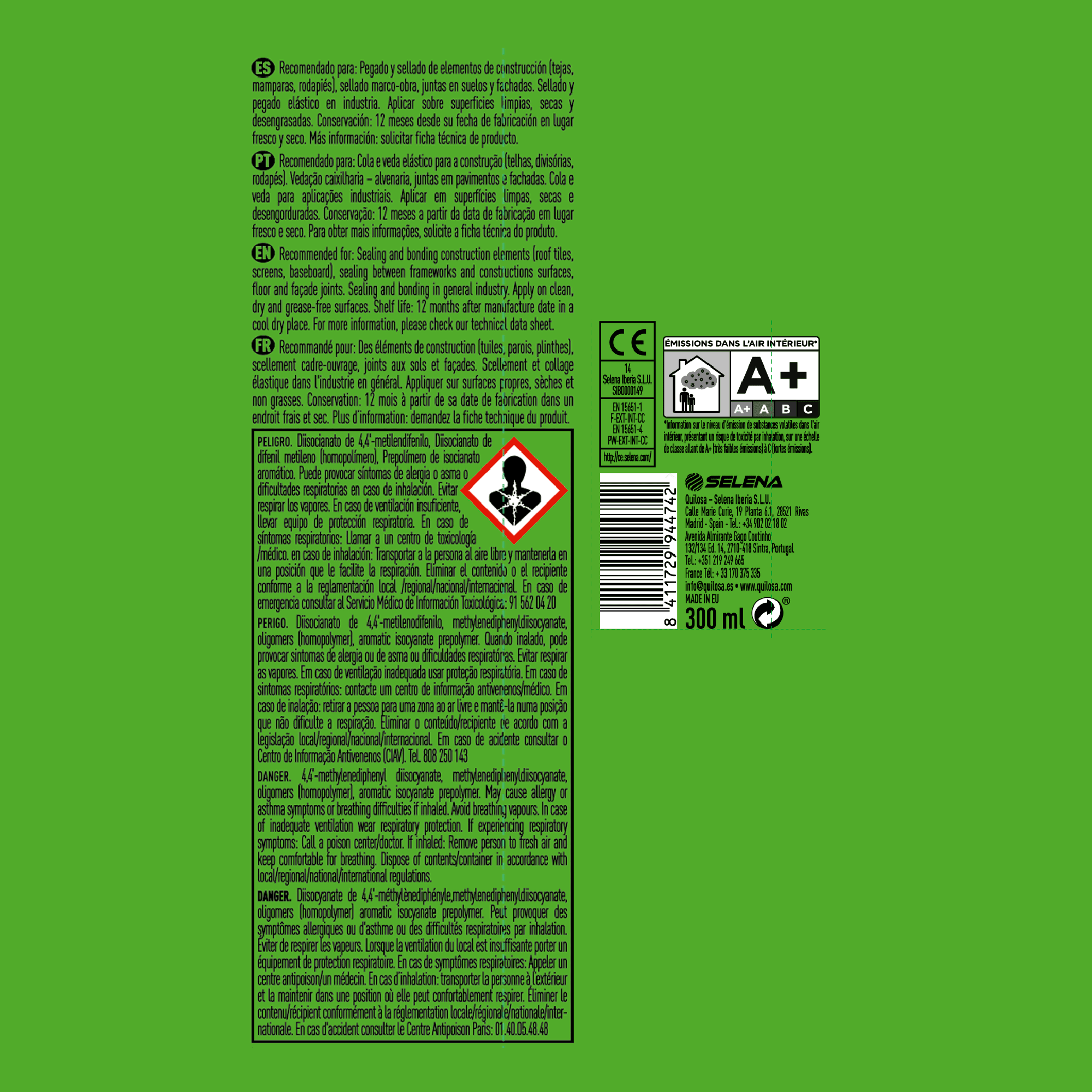 Sellador de juntas SINTEX PU-50 300 ml marrón - 2