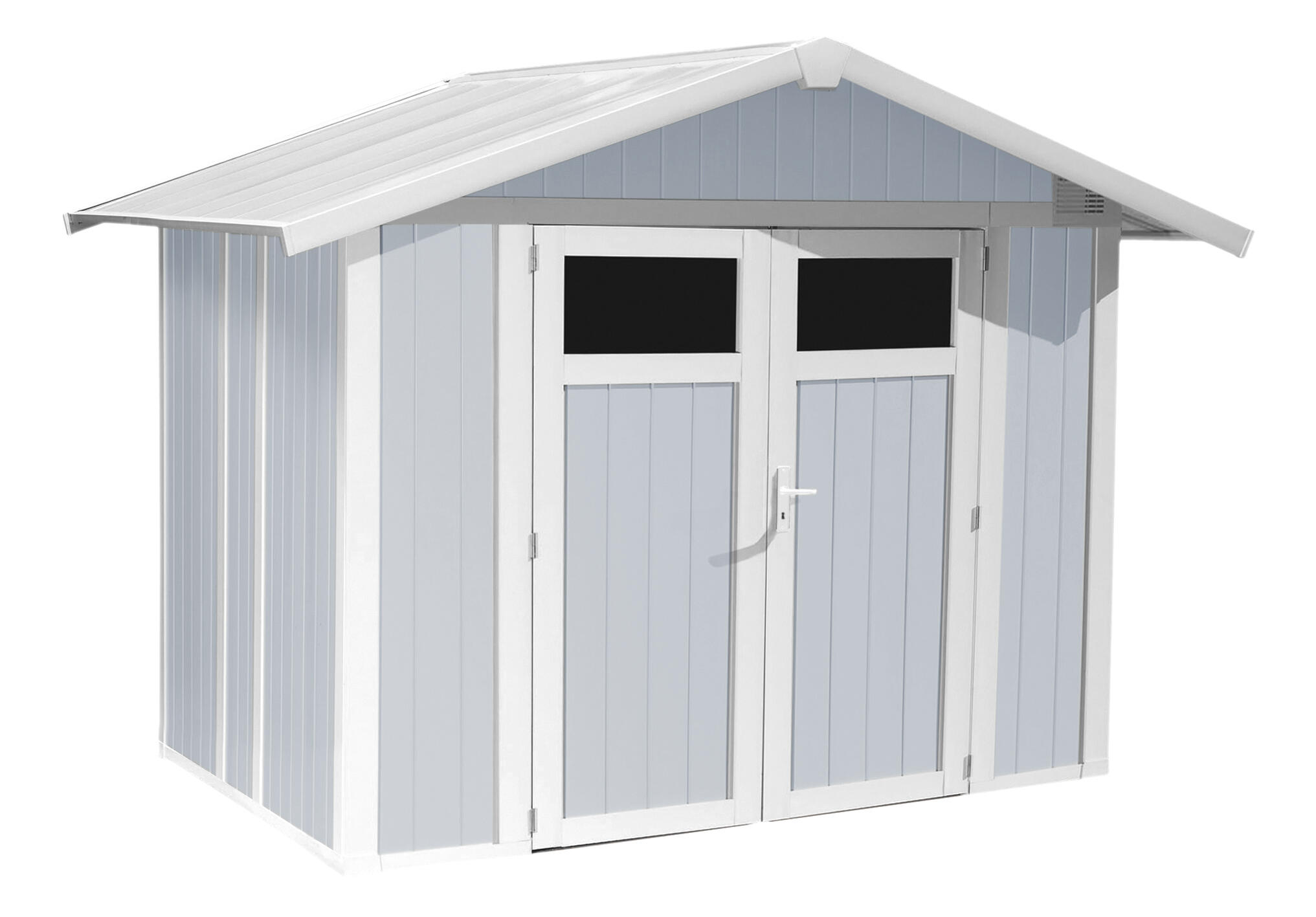 Caseta de resina utility de 295x245x260 cm y 4.9 m2 con 26 mm espesor y doble puerta abatible grosfillex