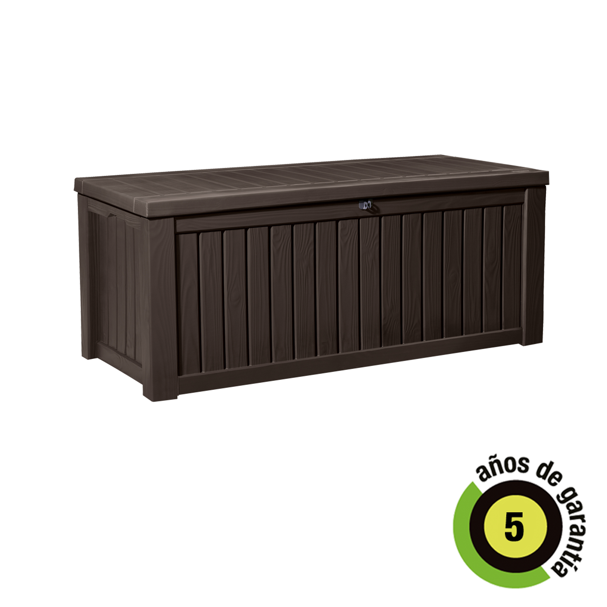 Arcón de resina para exterior KETER ROCKWOOD 72.4 x 64.4 x 72.4 cm y capacidad de 570 L - 6