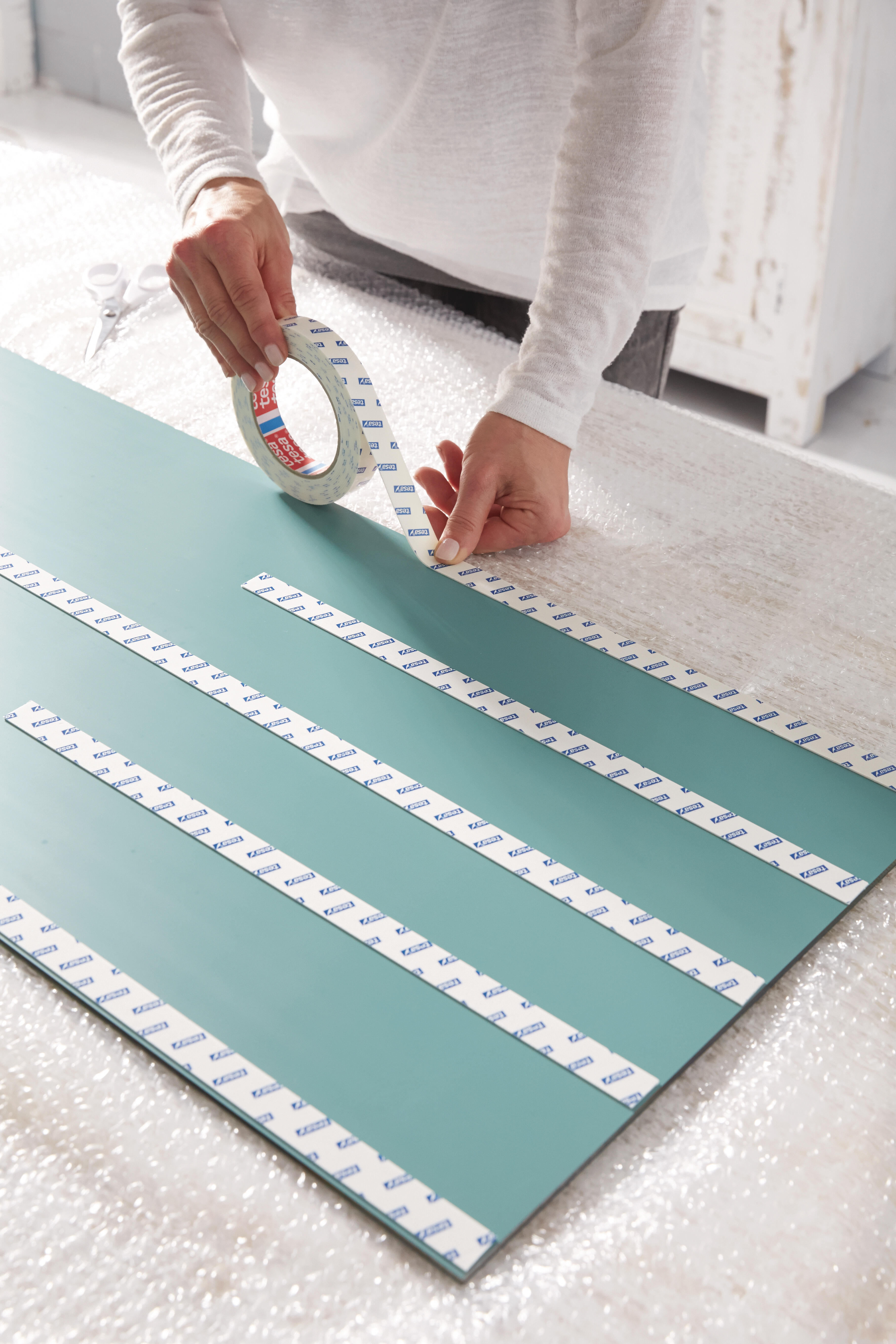 Nastro adesivo, TESA Powerbond® per specchi, biadesivo per fissaggio bianco H 19 mm x L 5 mt - 3