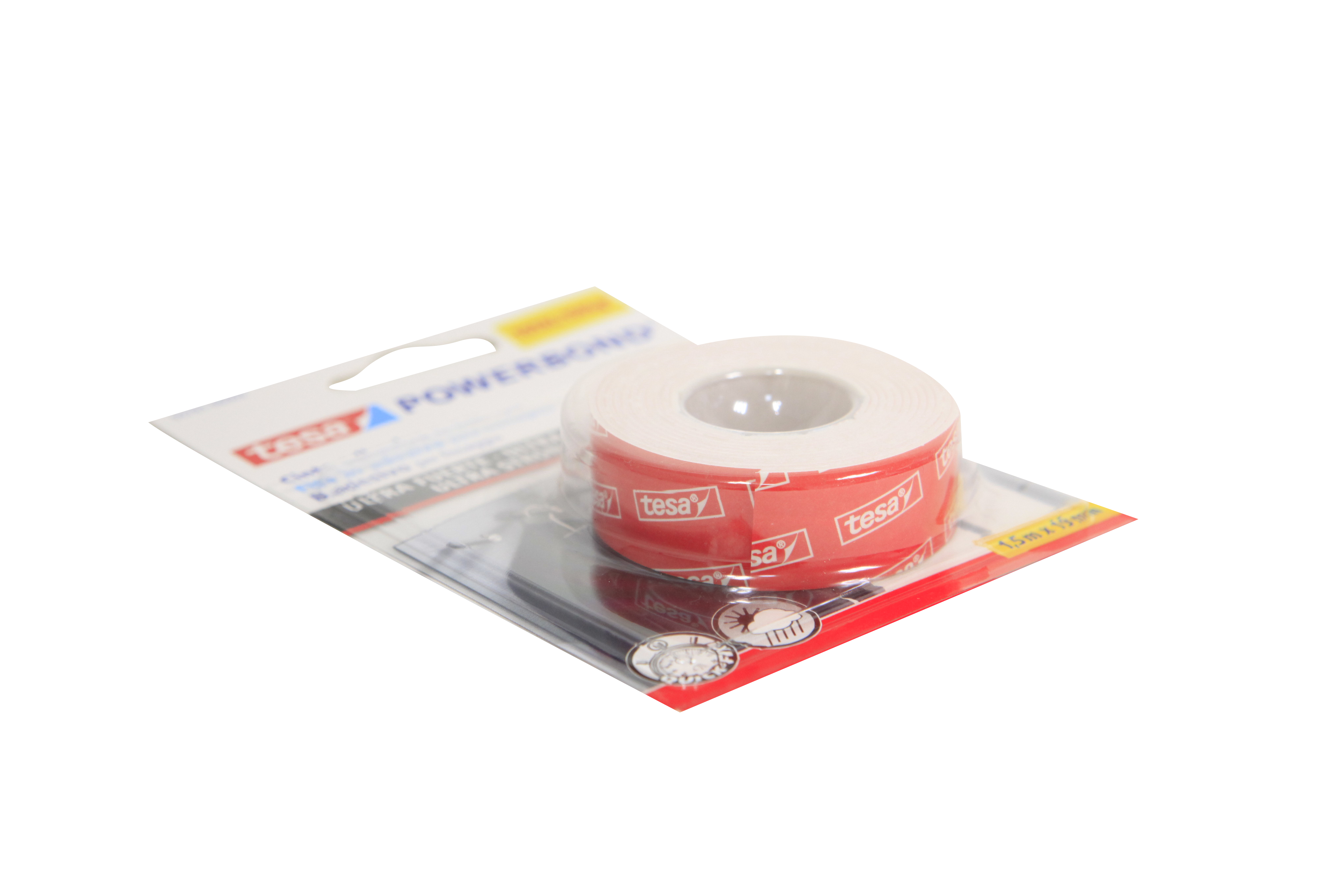Nastro adesivo, TESA Powerbond® ultra forte, biadesivo per fissaggio bianco H 19 mm x L 1.5 mt - 12