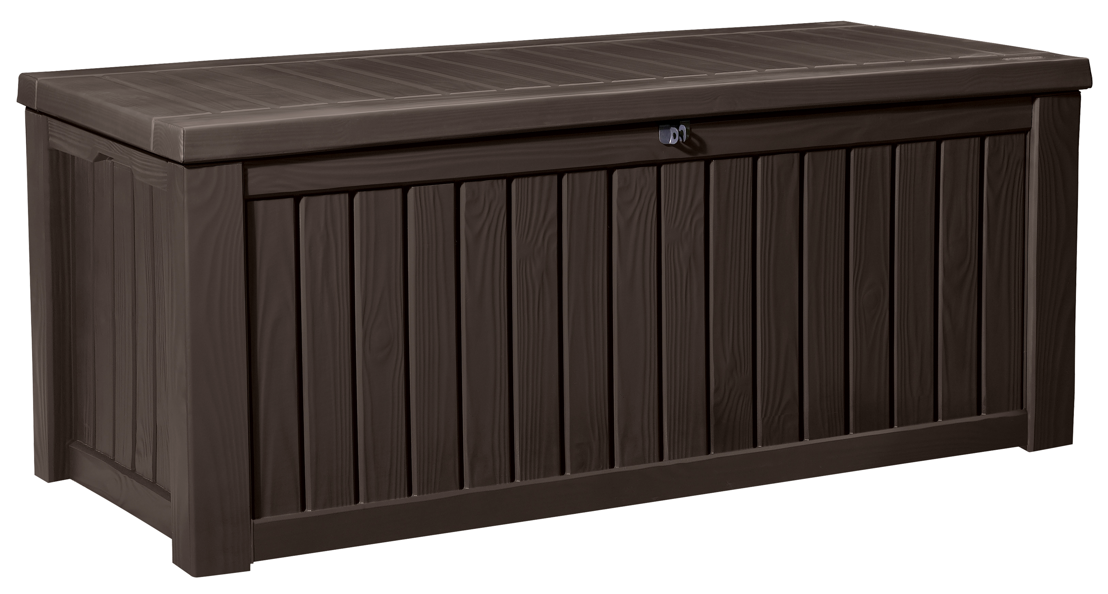 Arcón de resina para exterior KETER ROCKWOOD 72.4 x 64.4 x 72.4 cm y capacidad de 570 L - 5