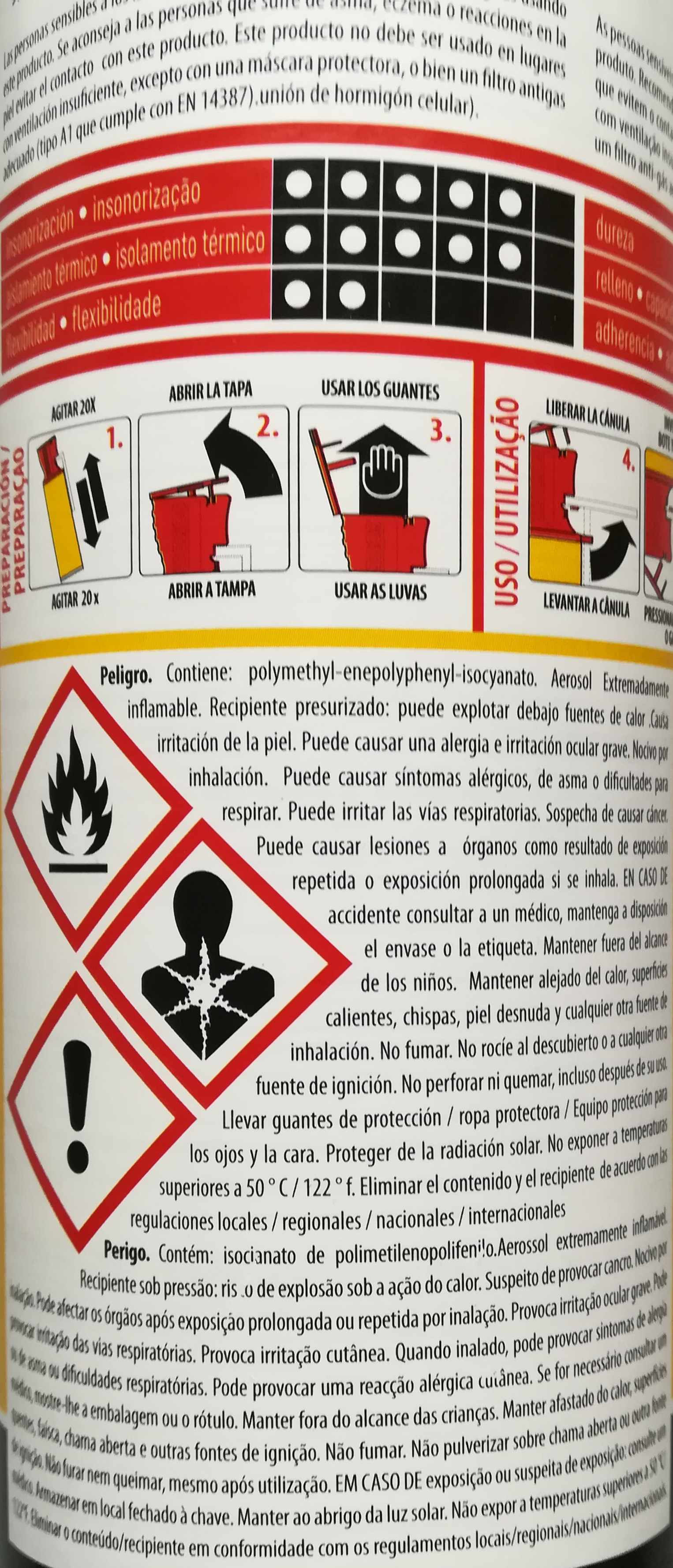 Espuma de poliuretano SOUDAL Genius Mega 600 ml para puertas, ventanas y paredes en color amarillo. Tiempo de secado 20-25 minutos. Aplicación manual. - 6