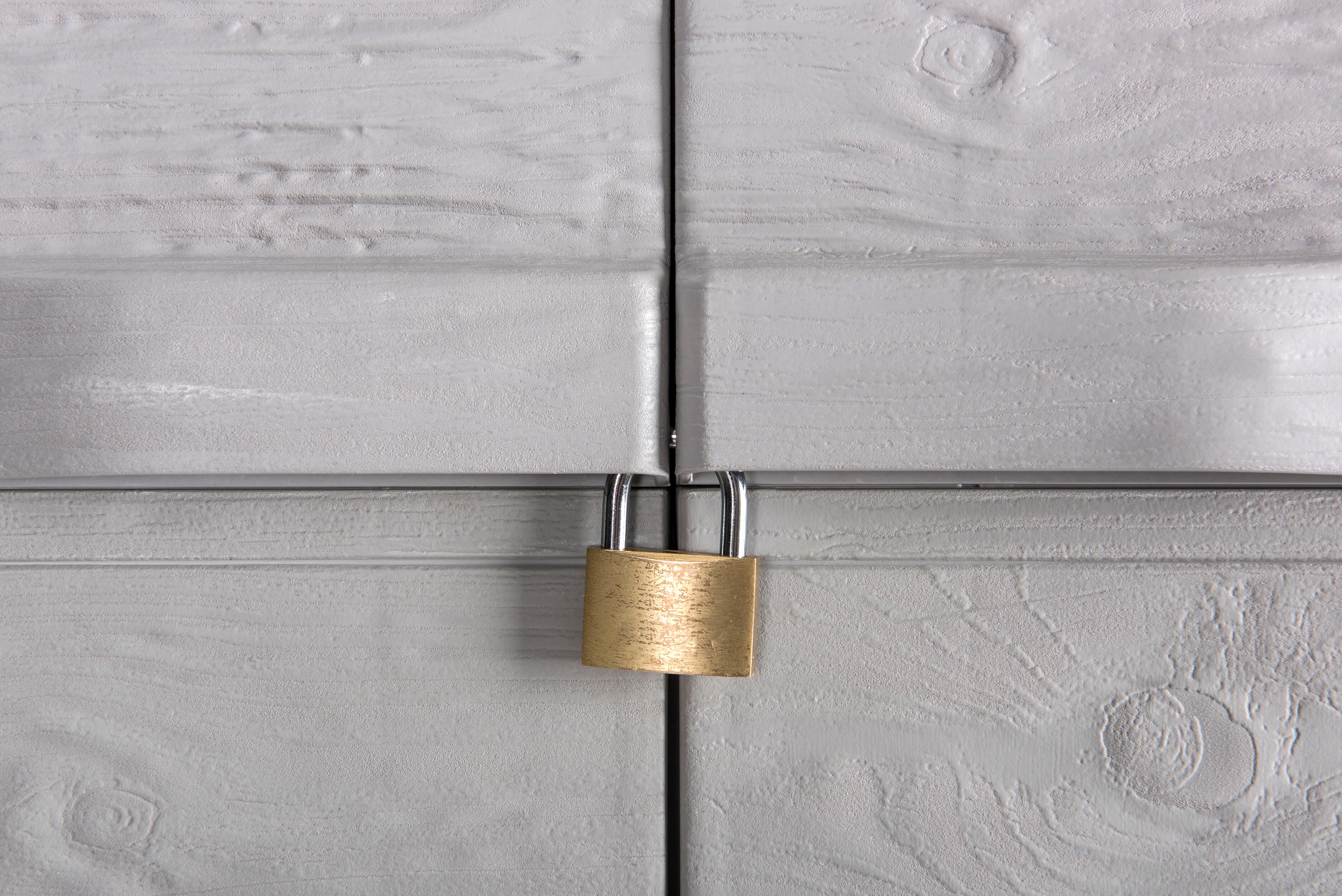 Armoire haute résine gris taupe, l.78 x H.46 x P.182 cm - 6