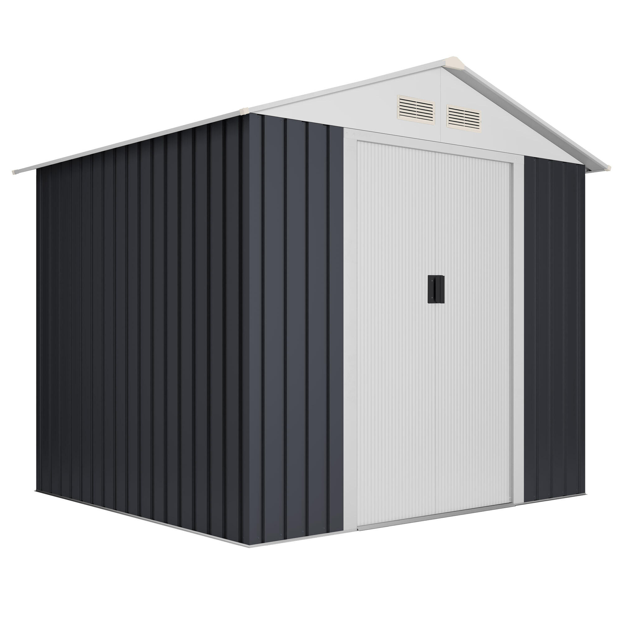 Caseta de metal Advanced Second de 215x190x190 cm y 4.1 m2 con 0.25 mm espesor y doble puerta corredera HOGGAR - 8