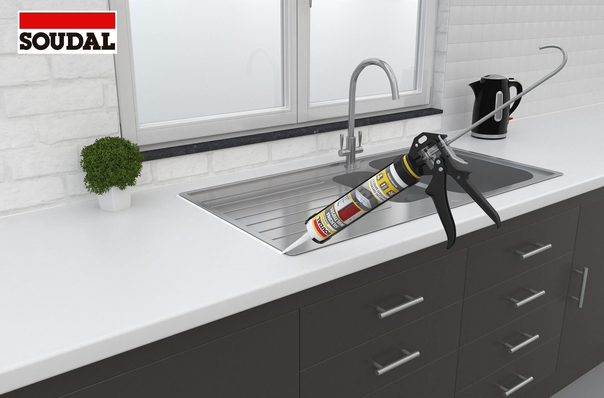 Silicona multiuso neutra SOUDAL 290 ml marrón - 7