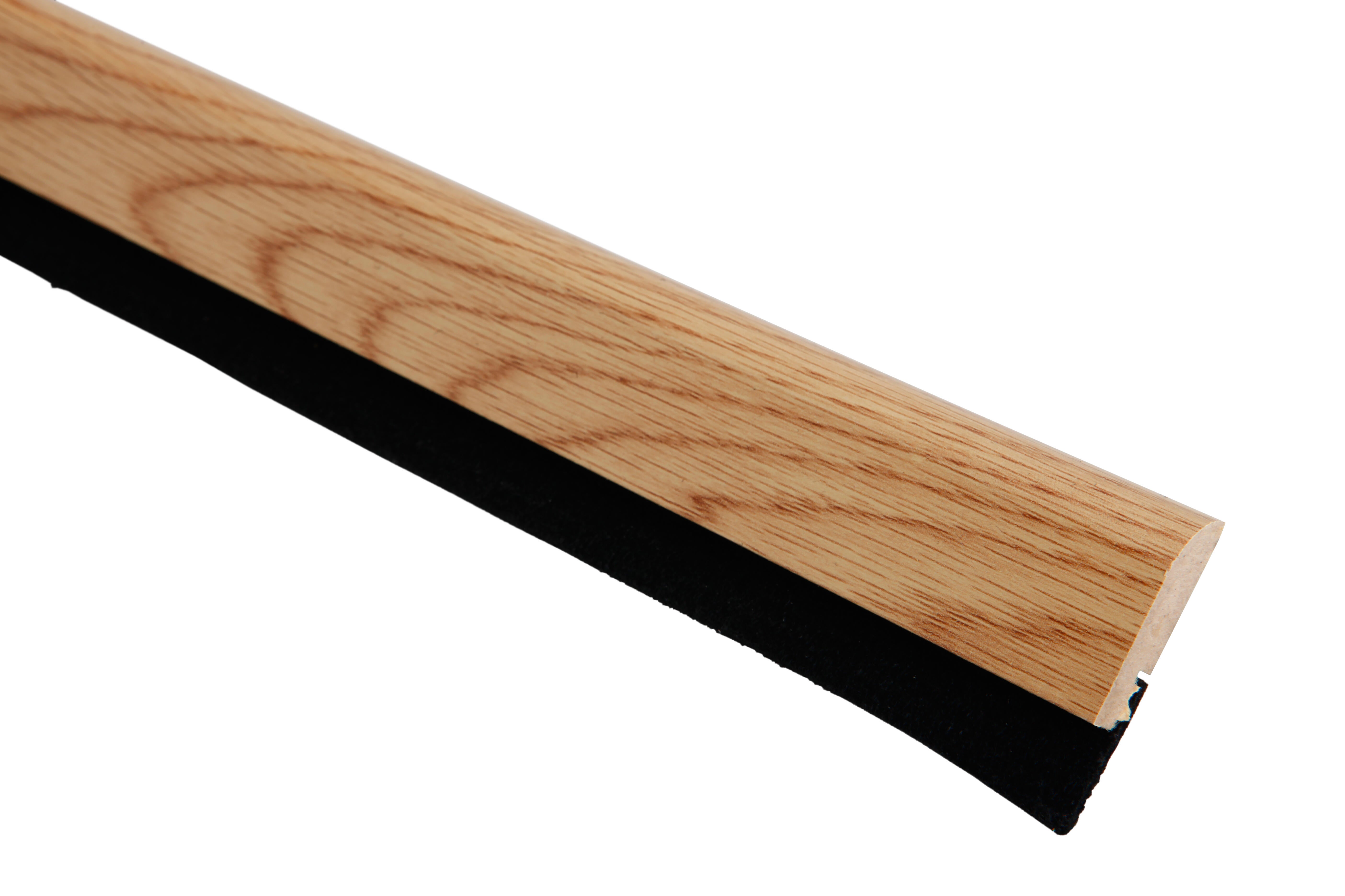 Burlete de puerta interior BURCASA madera en color marrón, 10 mm de espesor x 4 cm de altura x 91.5 cm de longitud. Recortable. Tipo de instalación encolado. - 2