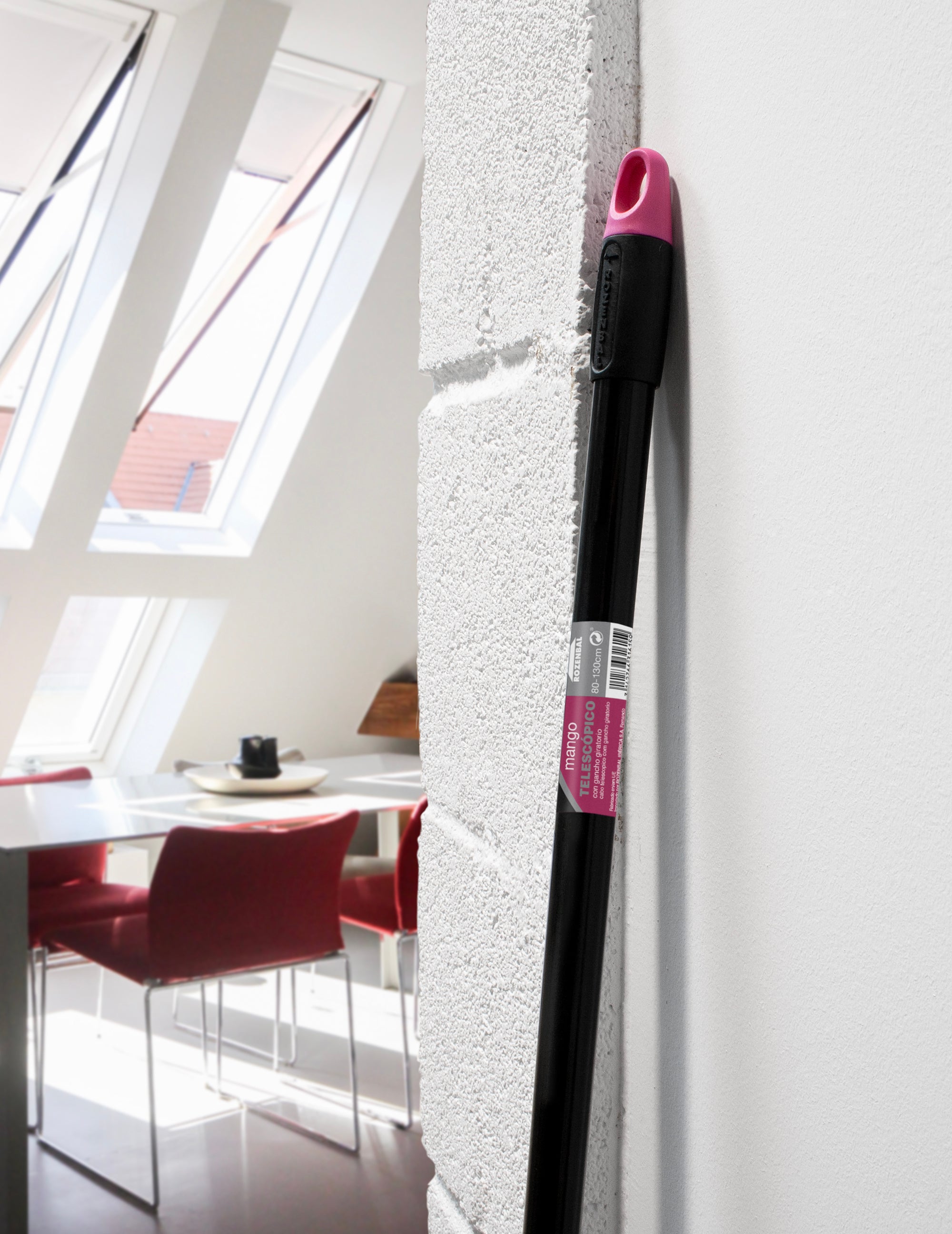 Mango retráctil gira ROZENBAL 80-130 cm negro - 2