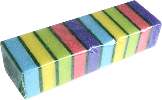 Pack 10 esponjas SINTÉTICAS COLORIDAS