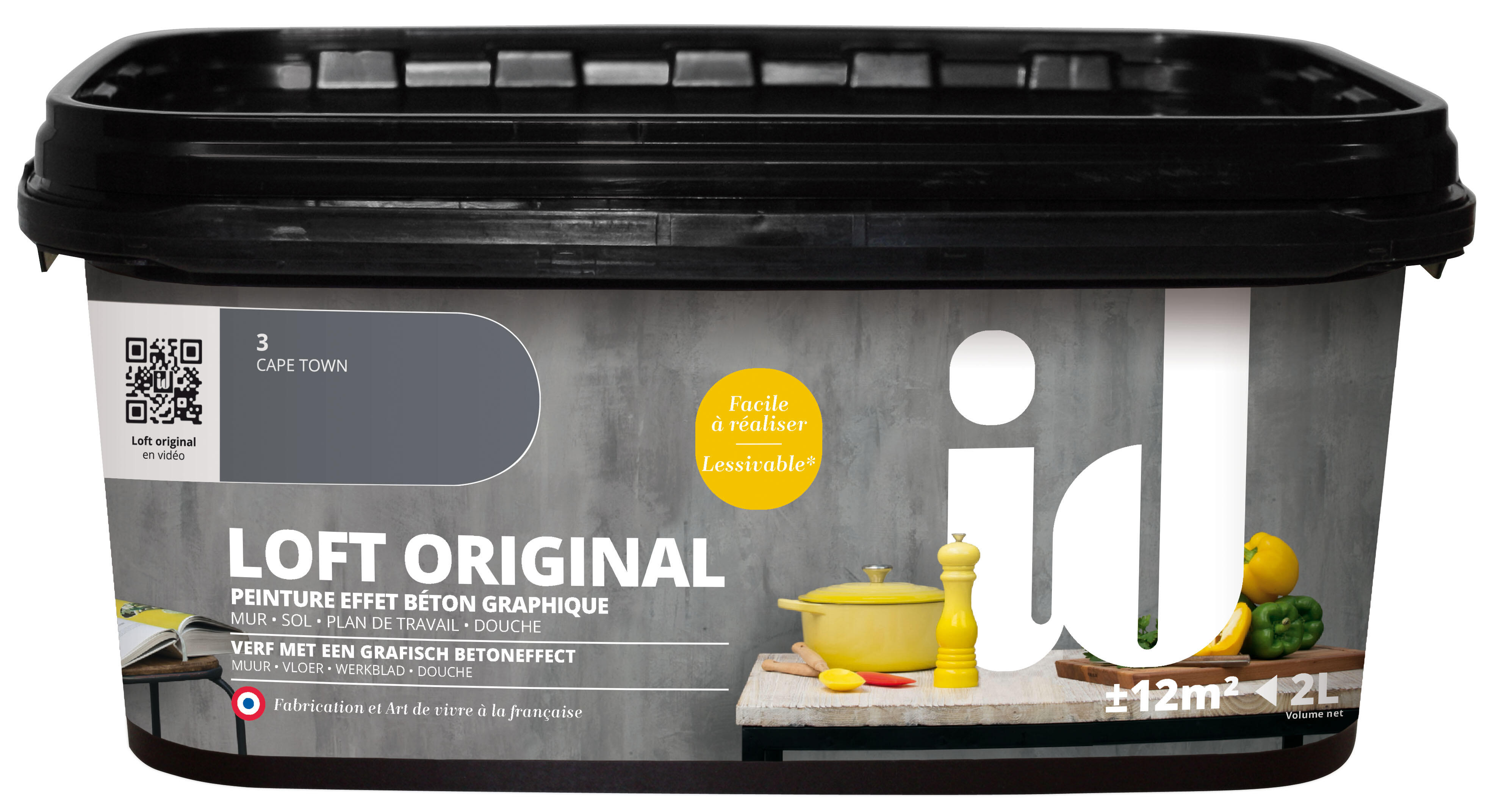 Pittura decorativa Loft Original ID effetto cemento grigio cape town 2 l - 18