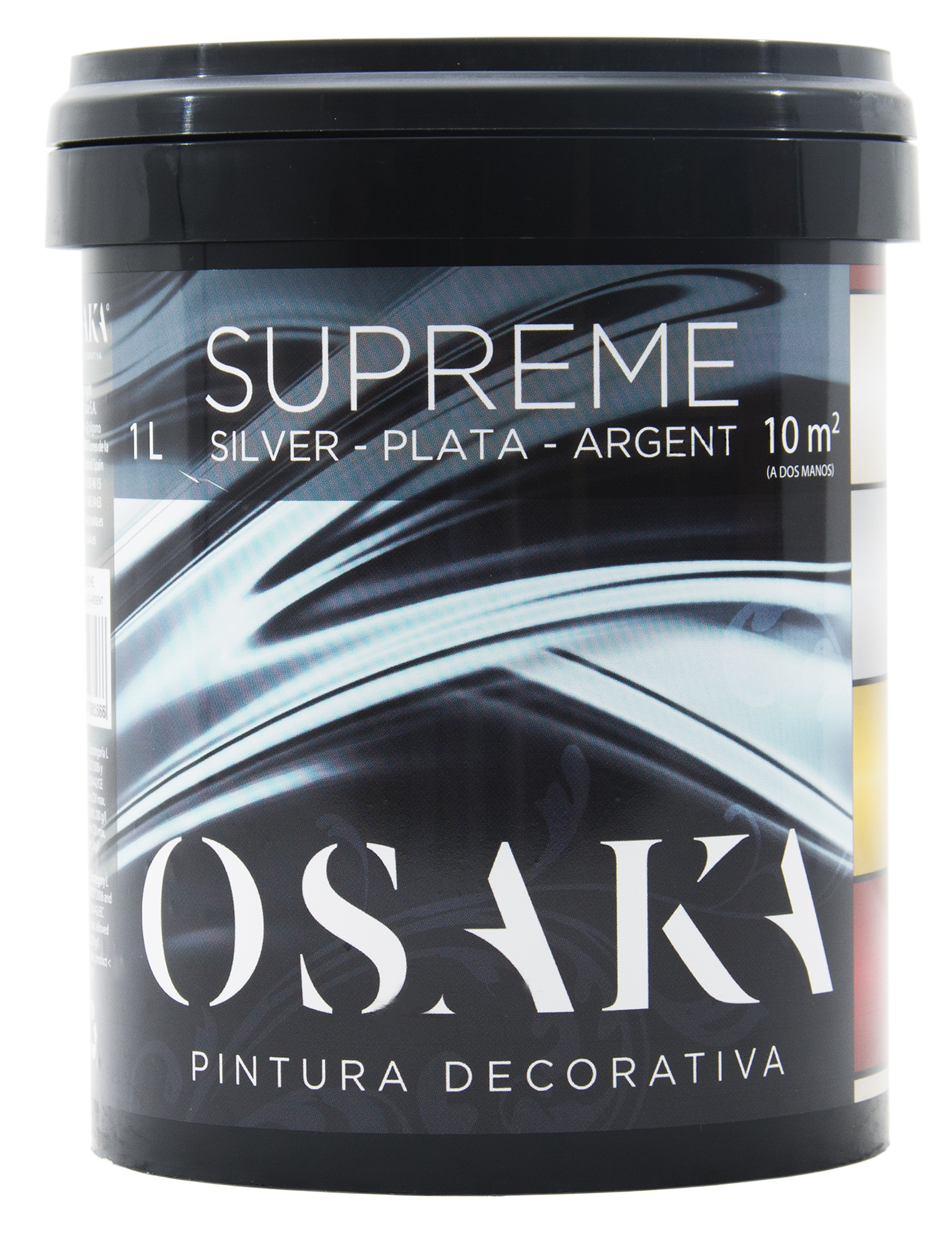 Pintura decorativa con efectos metal Supreme OSAKA color plata 1 litro - 8