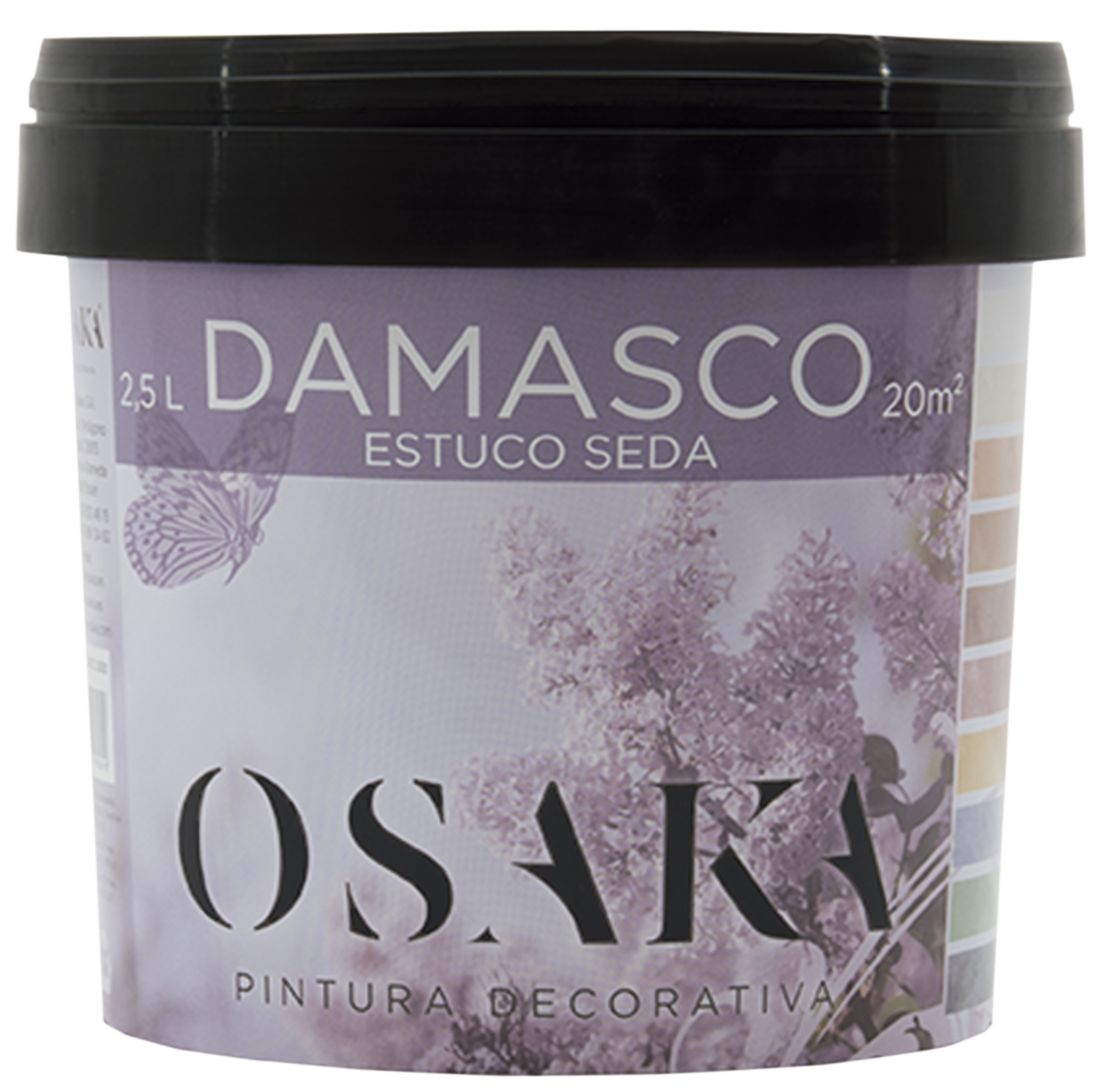 Pintura decorativa con efectos metal Damasco OSAKA color gris plata 2.5 litros - 6