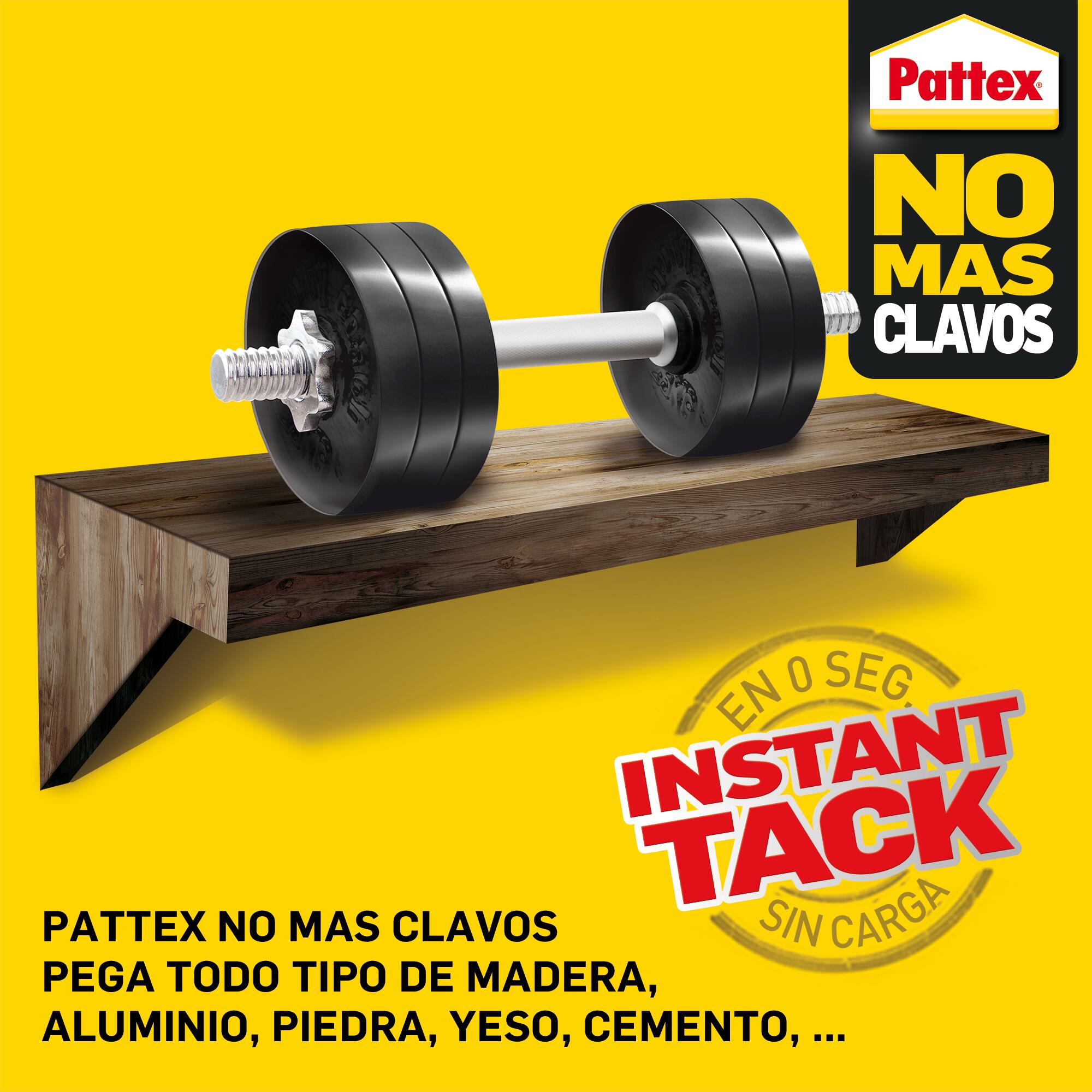 Adhesivo montaje PATTEX No Más Clavos 370 gr transparente para aluminio, madera, metal, aplicación con pistola, resiste a las heladas. Para fijar un material a una superficie. - 10