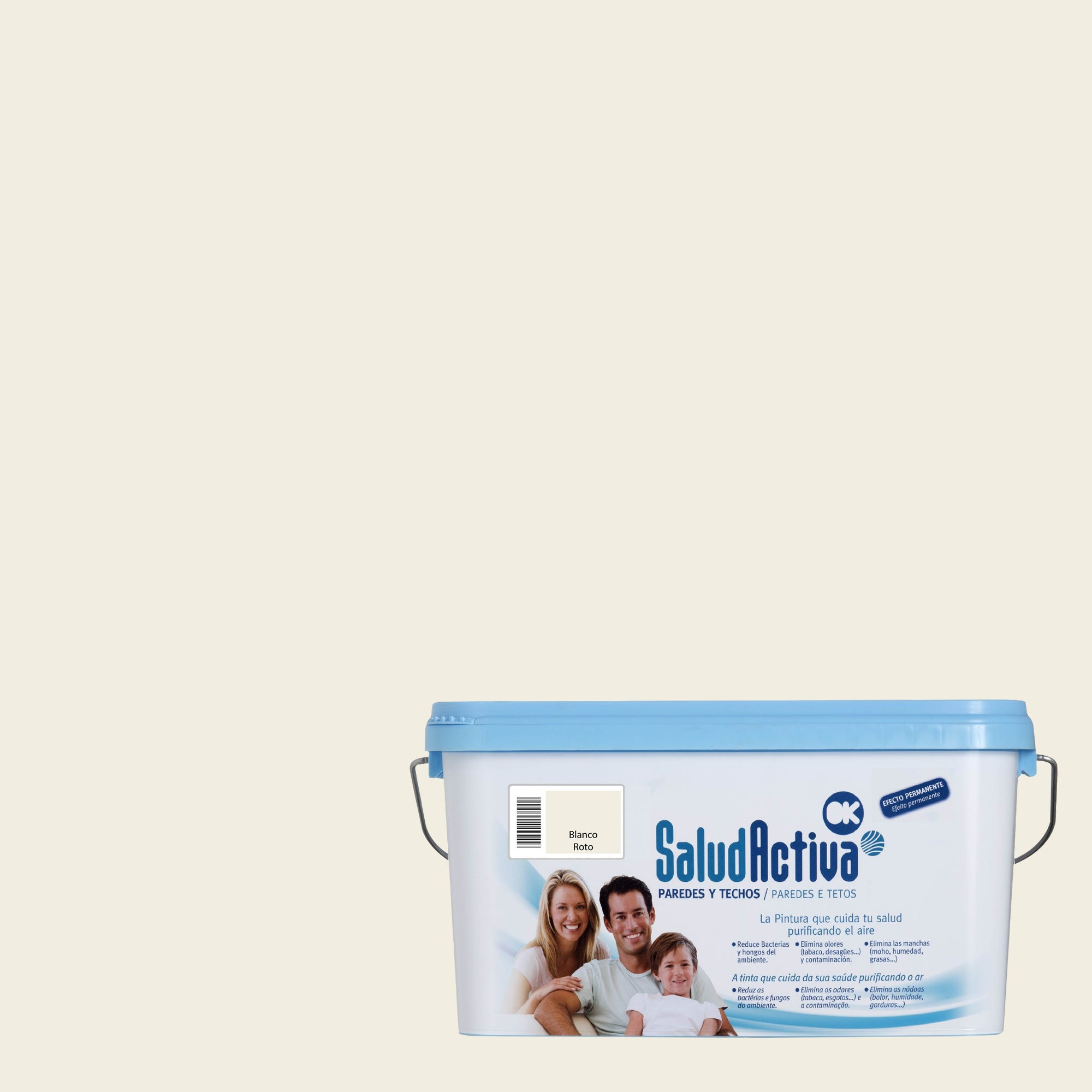 Pintura de interior Salud Activa CPP color blanco roto mate 4L para ...