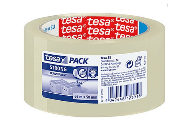 Fita de embalar ECOPACK 66MX50MM TRANSPARENTE TESA