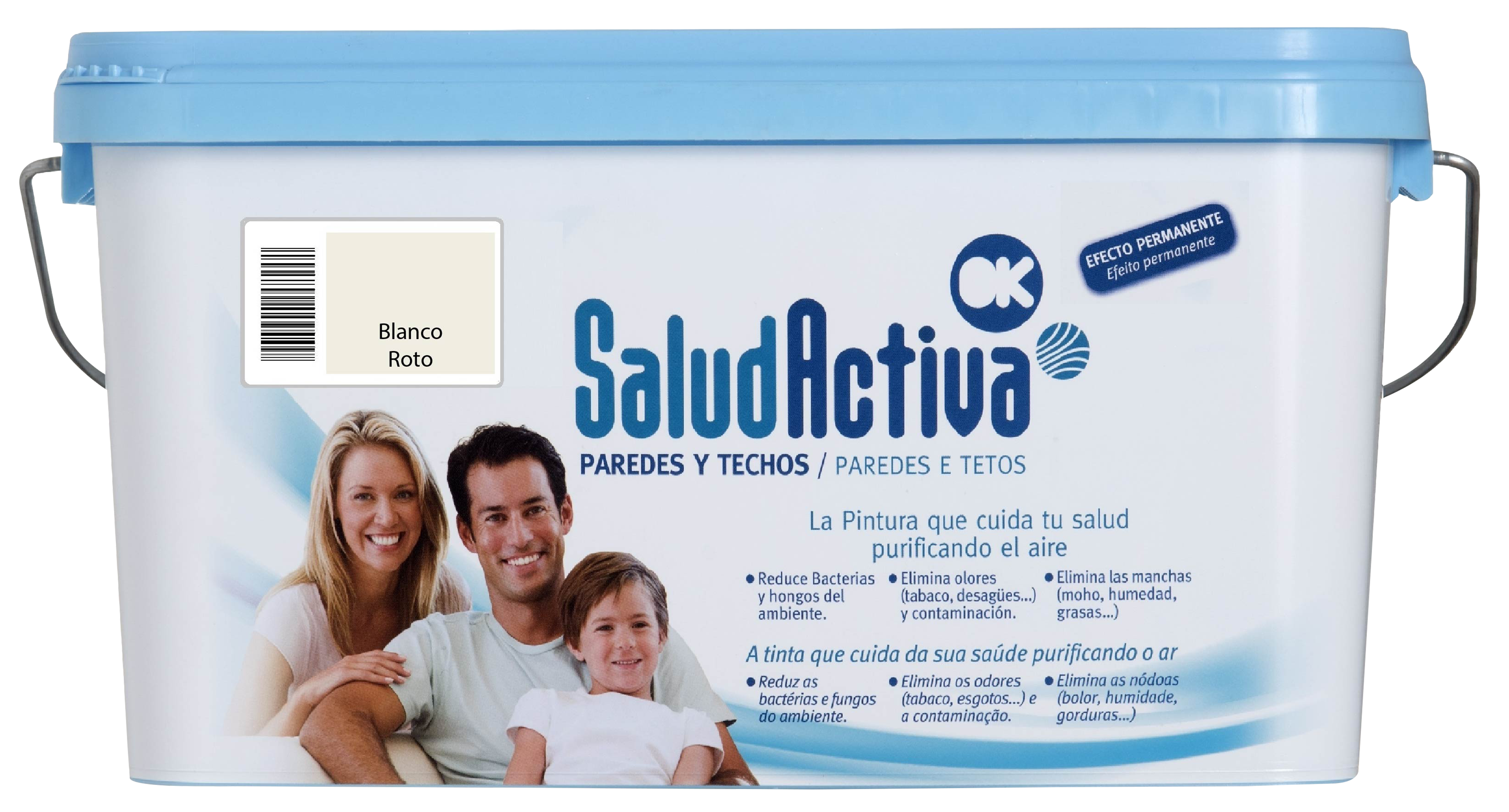 Pintura de interior Salud Activa CPP color blanco roto mate 4L para paredes y techos - 2