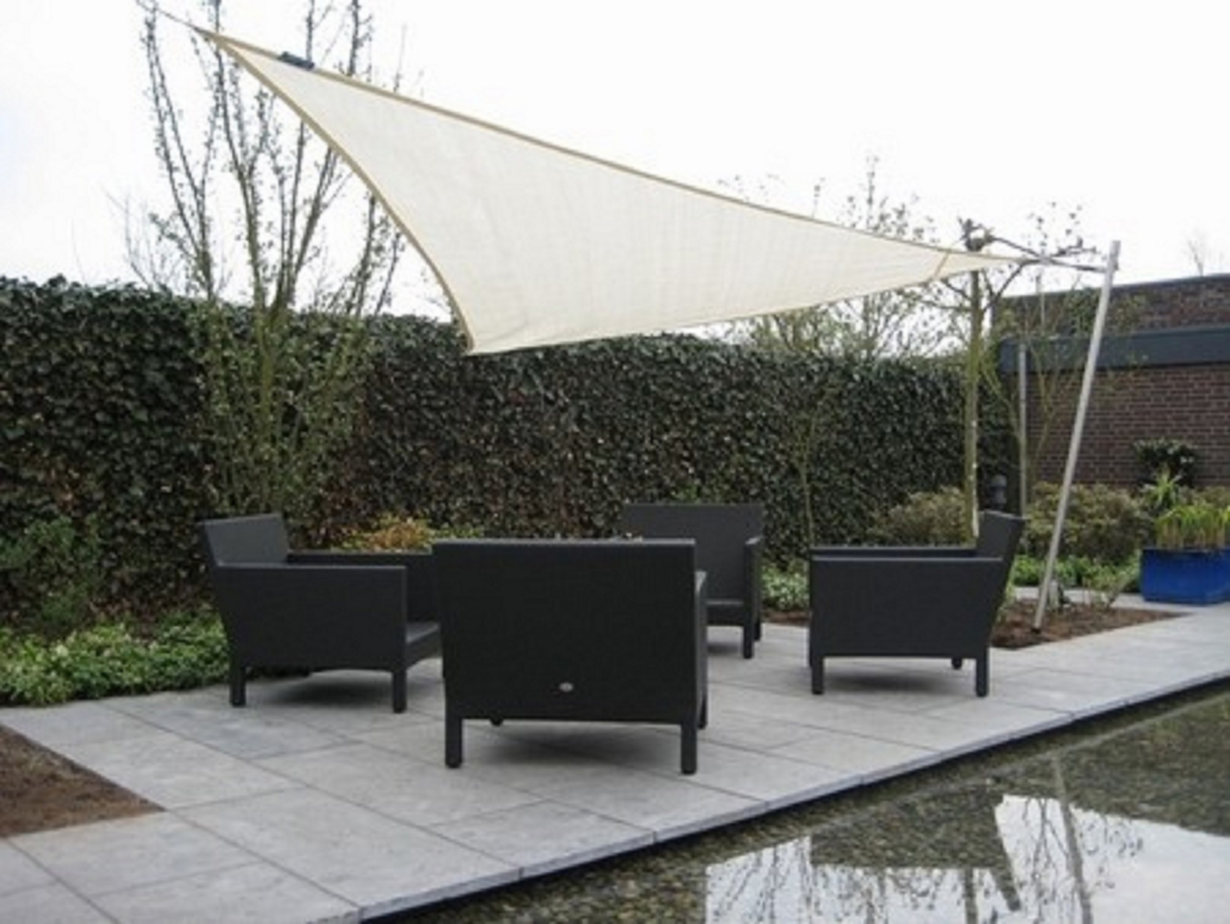 Vela de sombreo 5X5 BEIGE triangular - 3