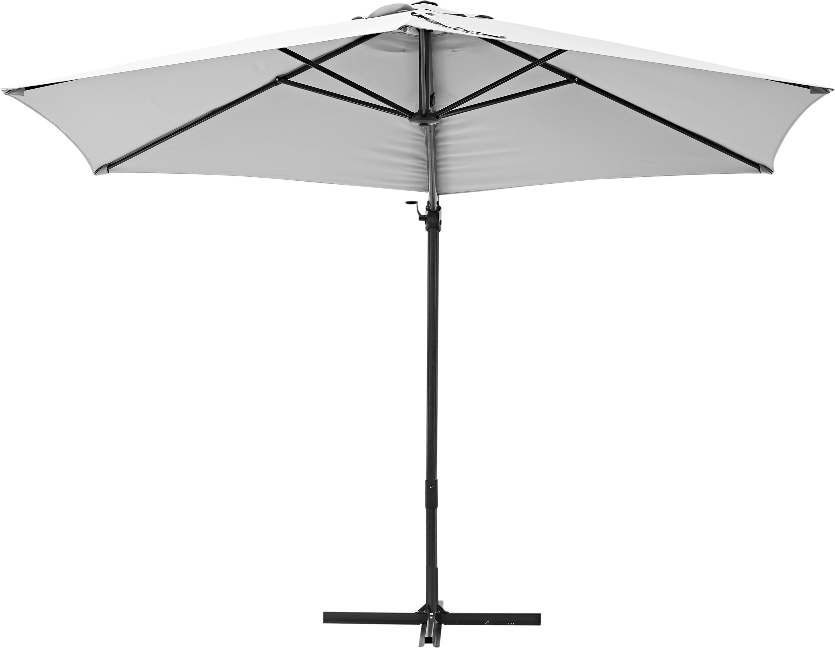 Parasol hexagonal de aluminio / acero naterial avea blanco ø 289 cm