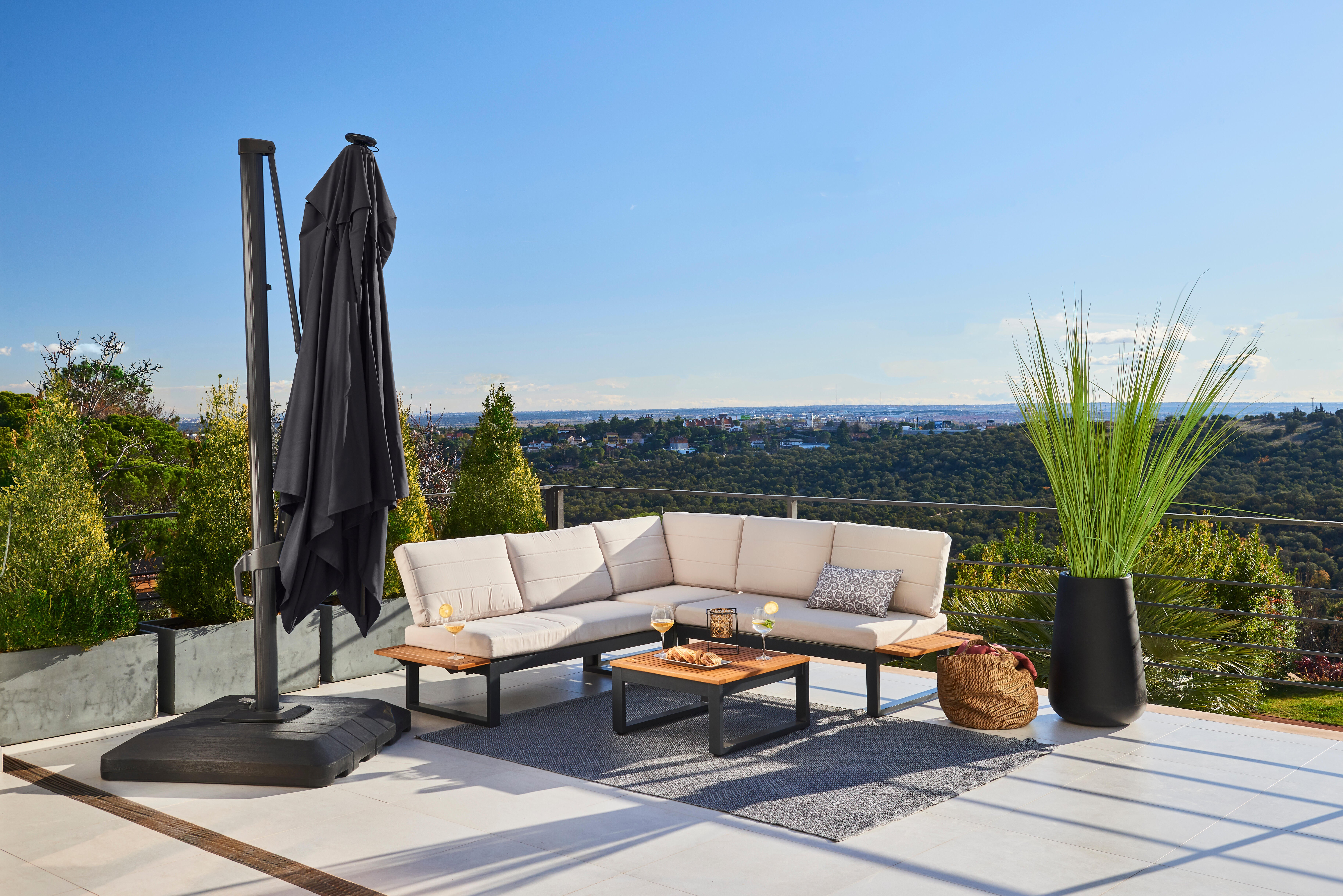 Toldo para chapéu NATERIAL SONORA LED ANTRACITE 290X290CM - 4