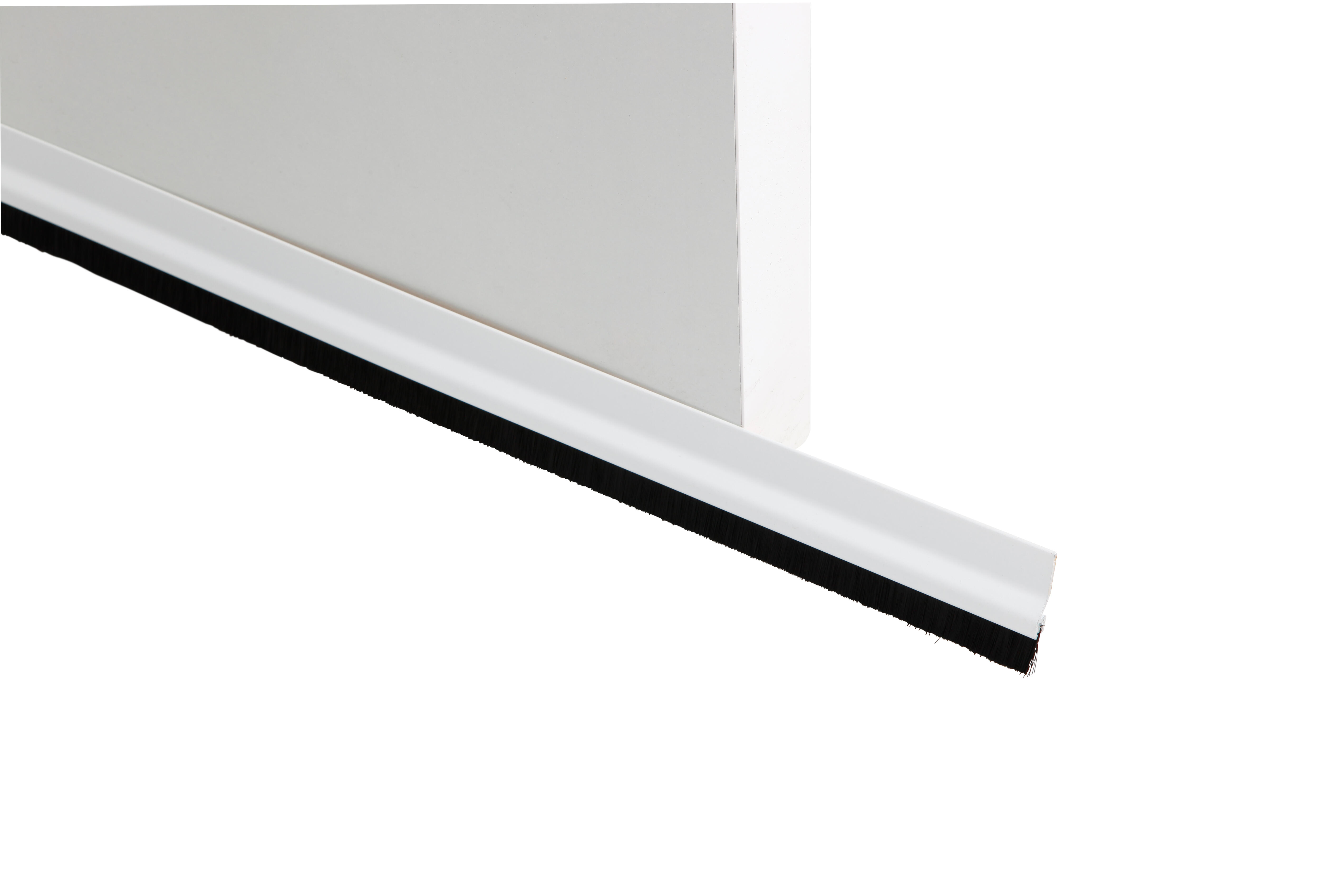 Burlete de puerta adhesivo interior BURCASA alu en color blanco, 10 mm de espesor x 4.5 cm de altura x 92 cm de longitud. Recortable. Tipo de instalación encolado. - 3