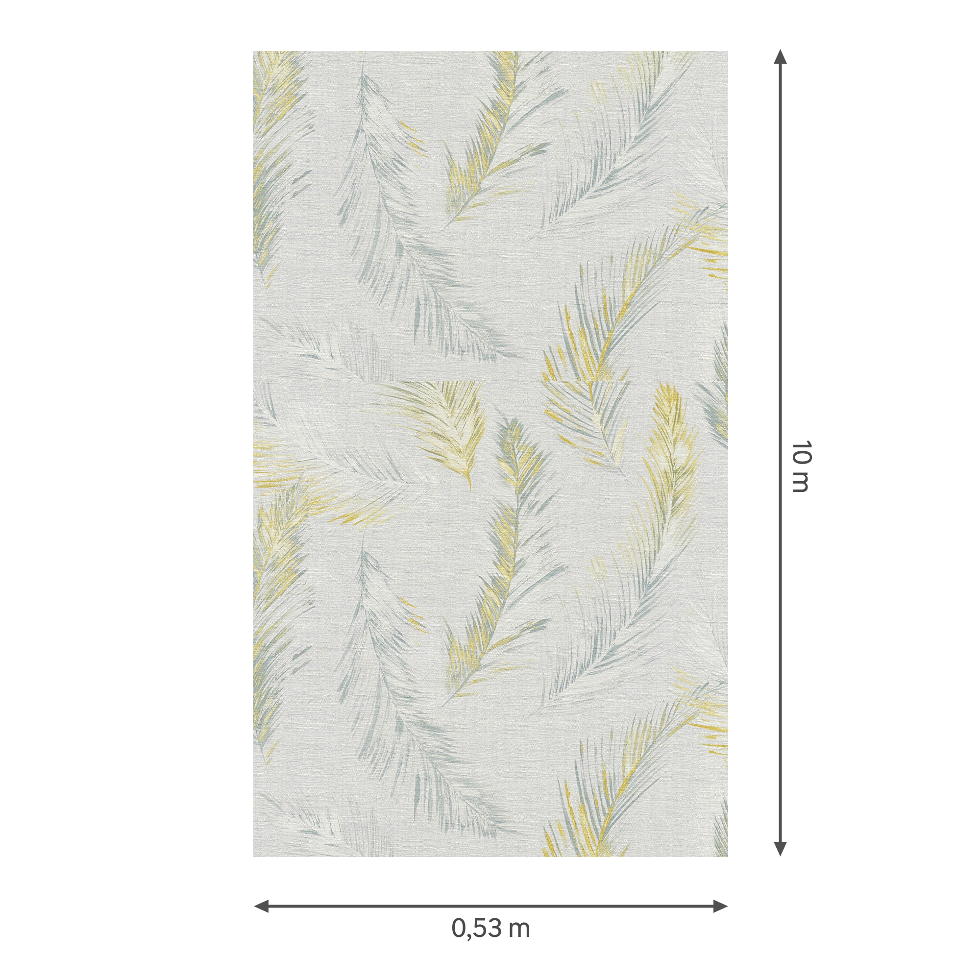 Papel pintado vinilo aplicación cola en pared Naturaleza Four seasons 358961 amarillo, gris  LUTECE 53cmx10.05m lavable apto para cocinas o baños - 5