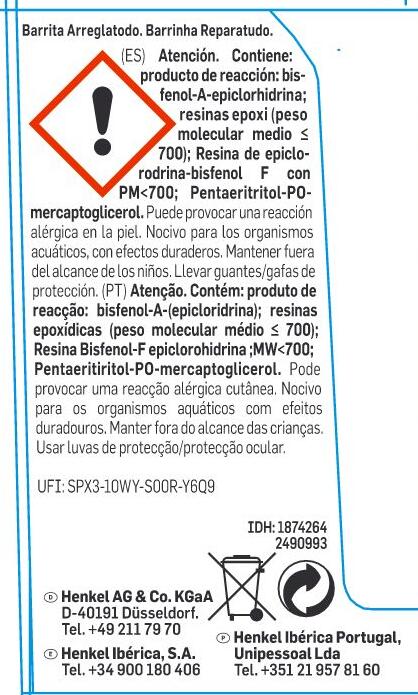 Masilla de reconstrucción PATTEX Arreglatodo 48 gr gris para aluminio, bi -componente para mezclar. Para pegar y reparar un material roto. - 5