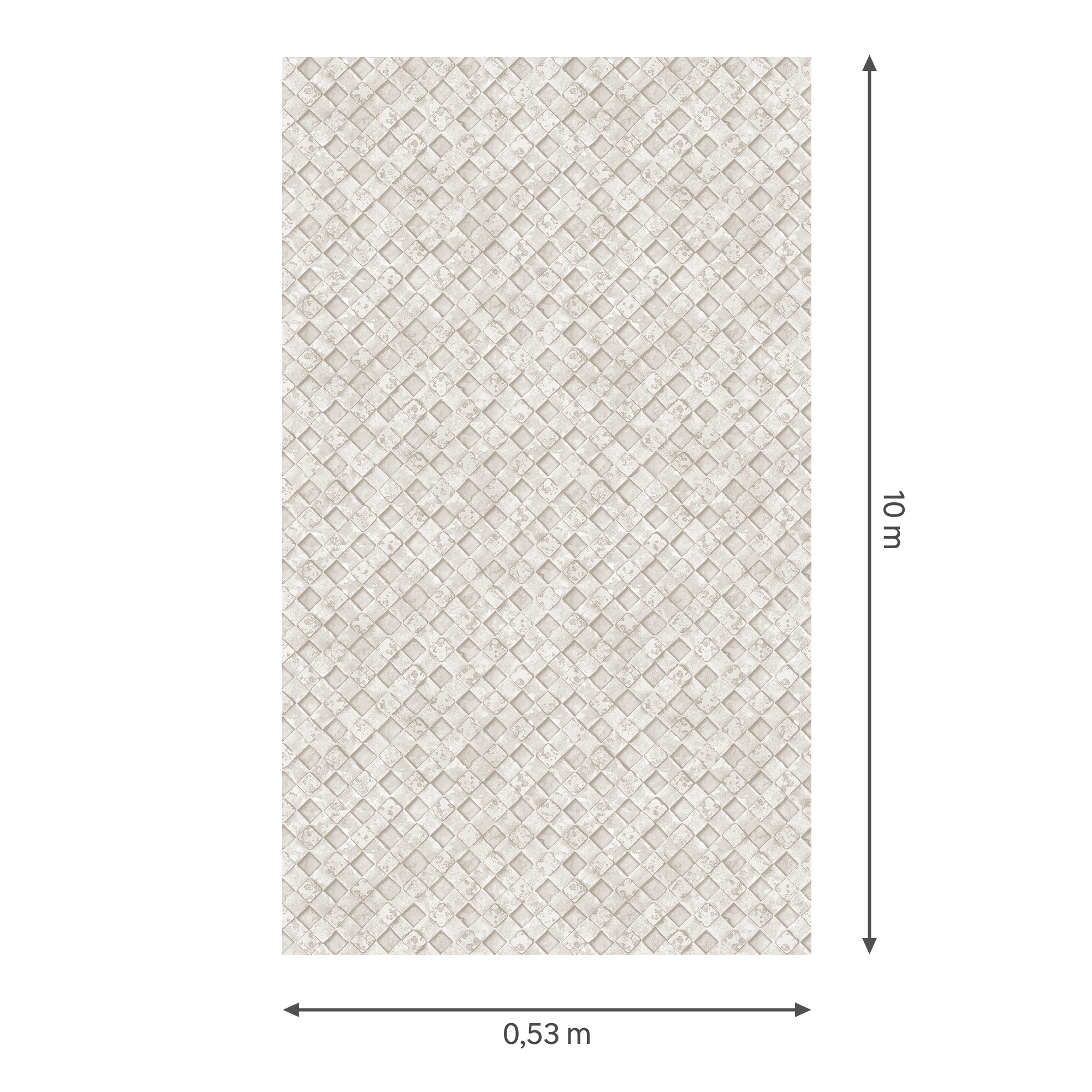 Papel pintado vinilo geométrico celosía blanco